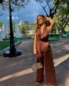 graycee elegant choco satin set