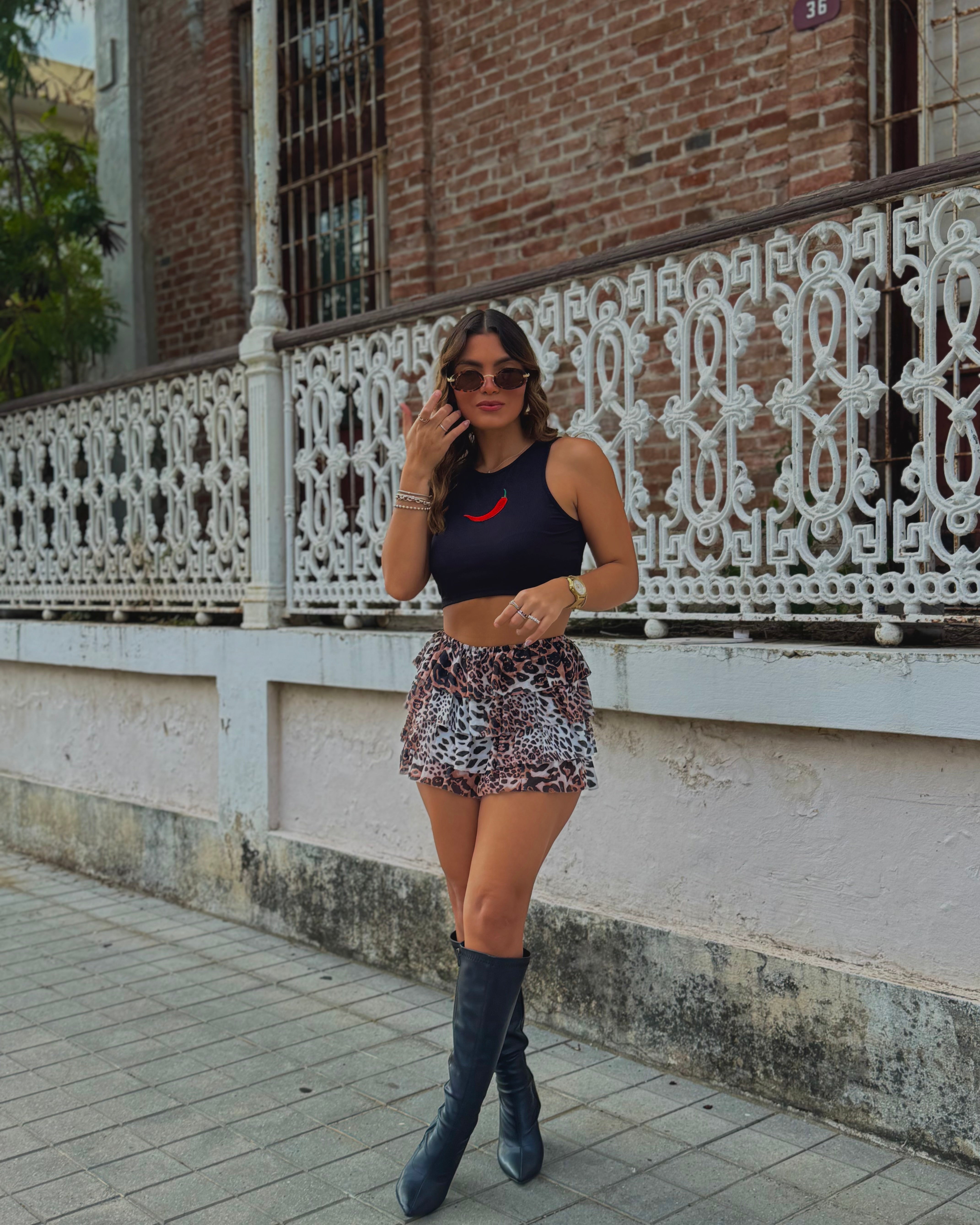 lianna red chili tank top