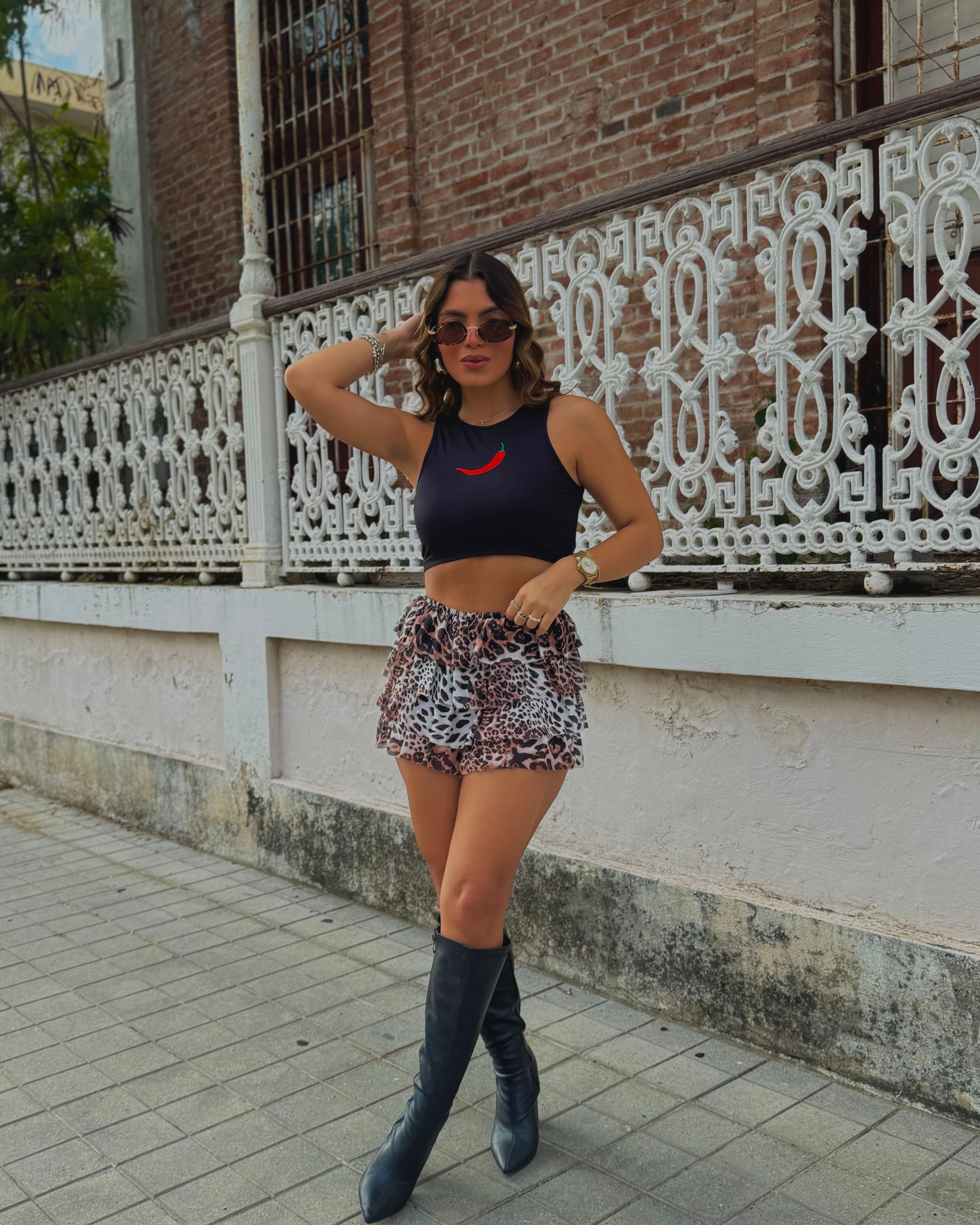 lianna red chili tank top
