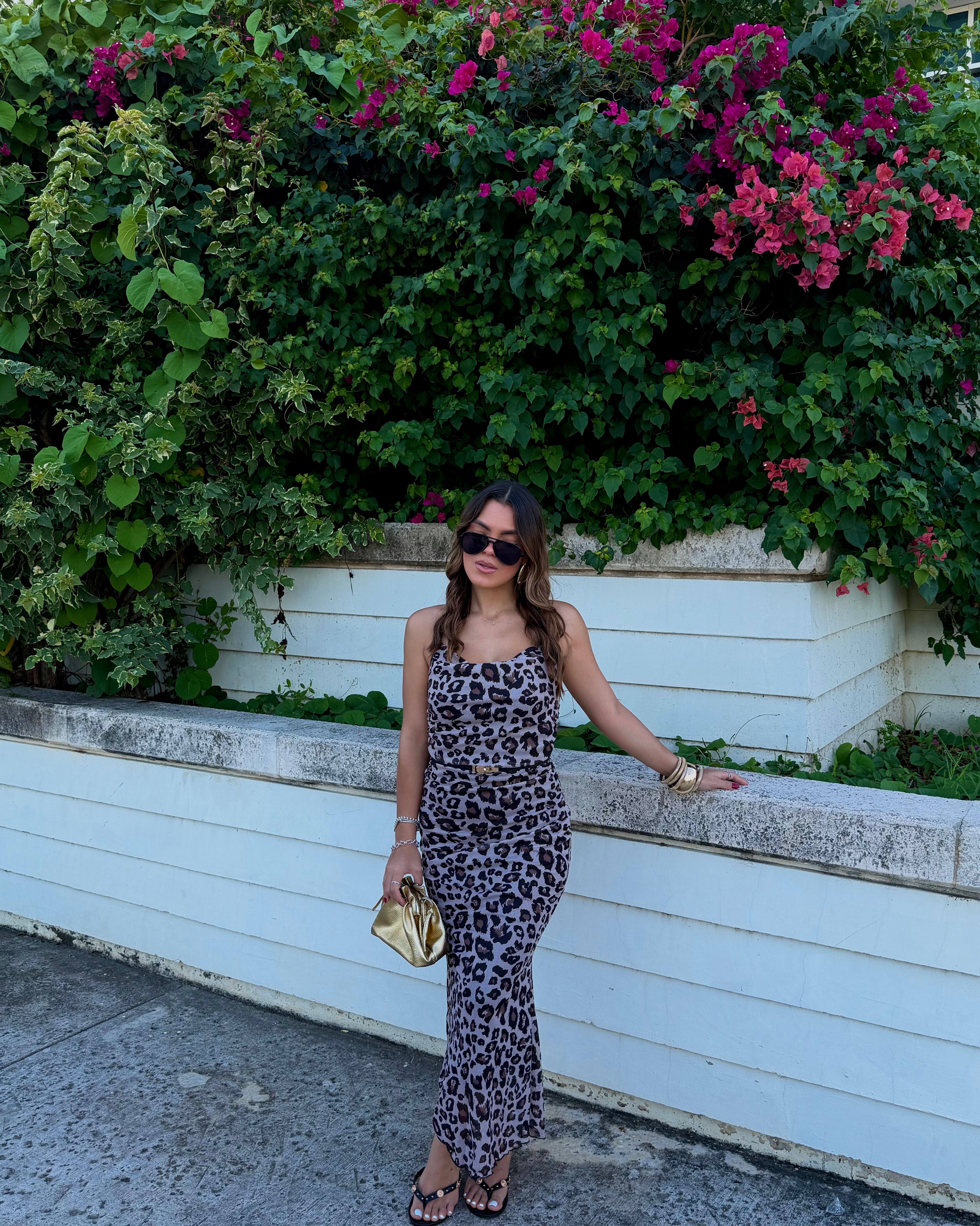 andrianny leopard midi dress