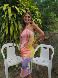 laydiccia pastel tones midi dress