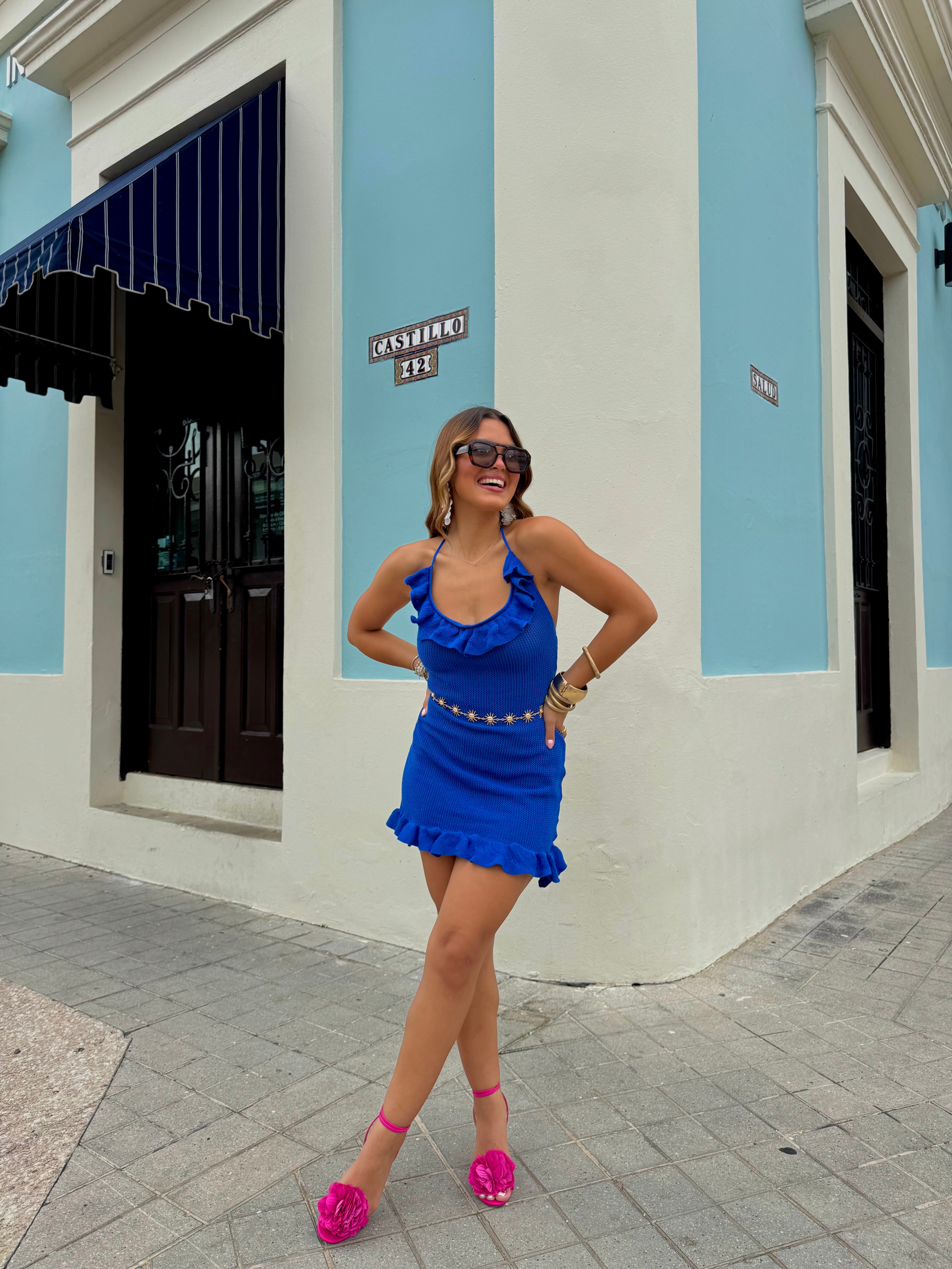 ovidia crochet dress royal