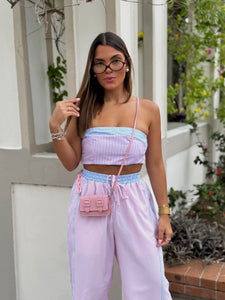 morentinna strapless crop top