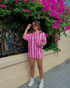 eimy funky button down shirt set