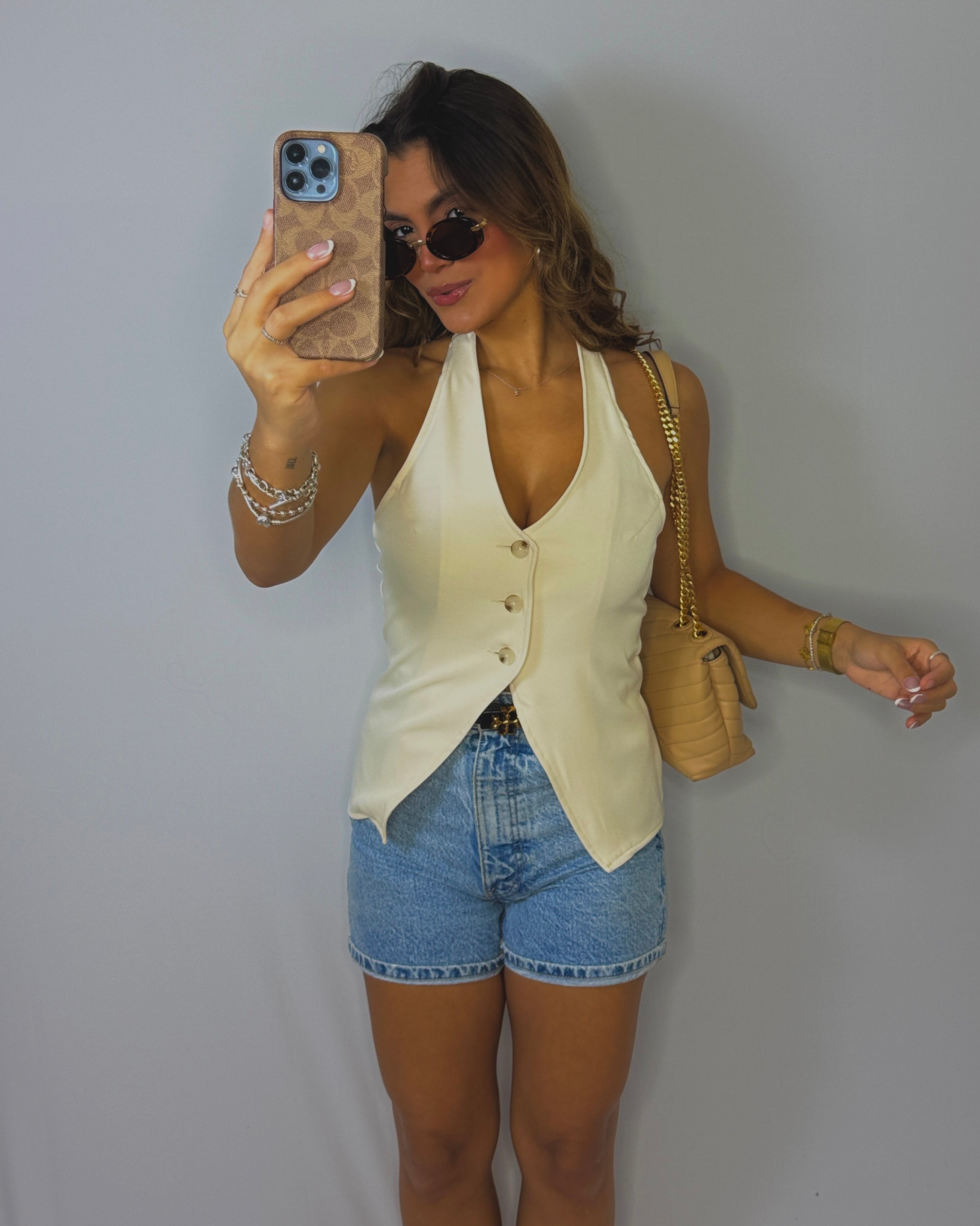 philomena elegant blouse nude