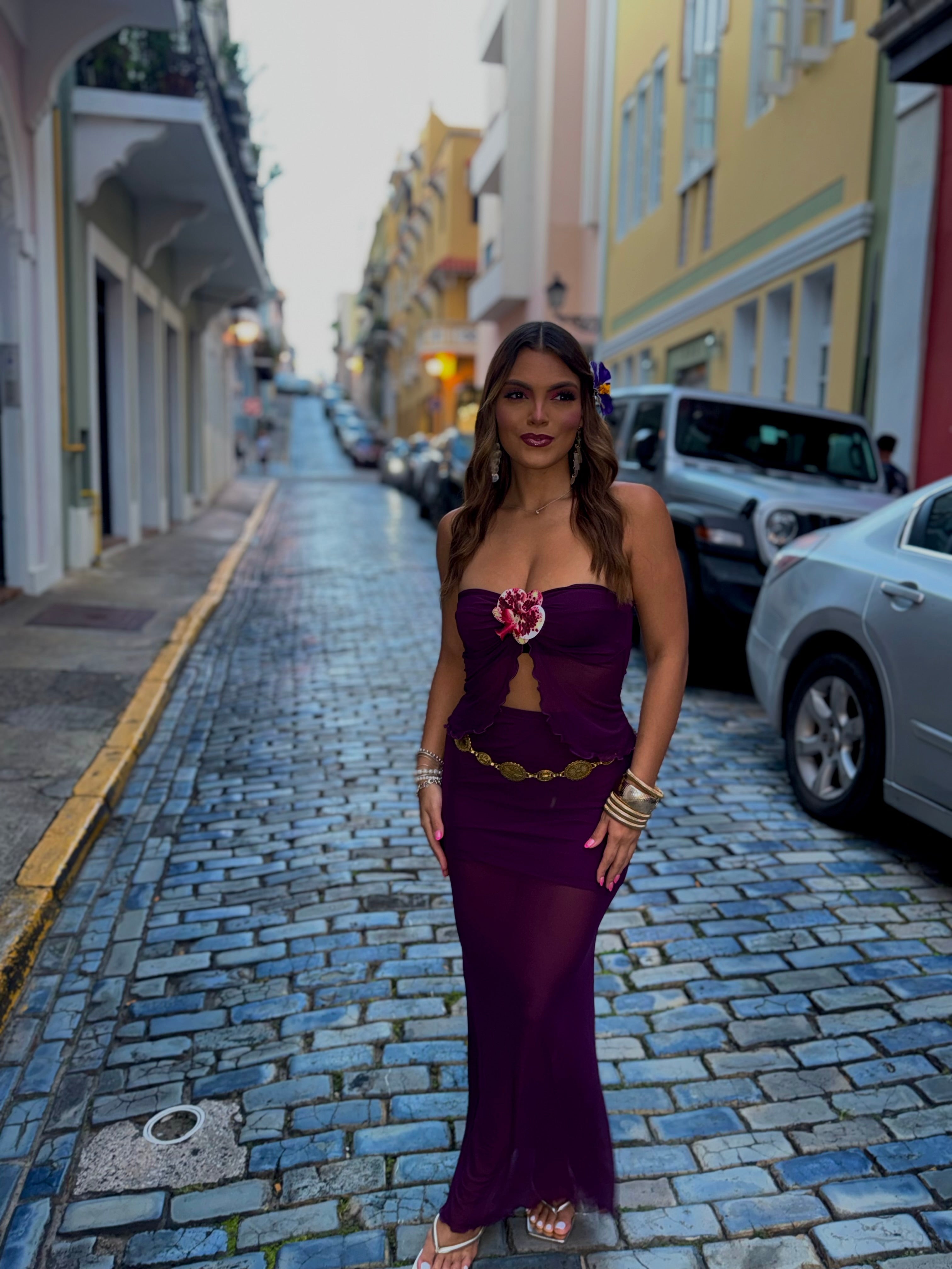 ivonne deep purple glow set