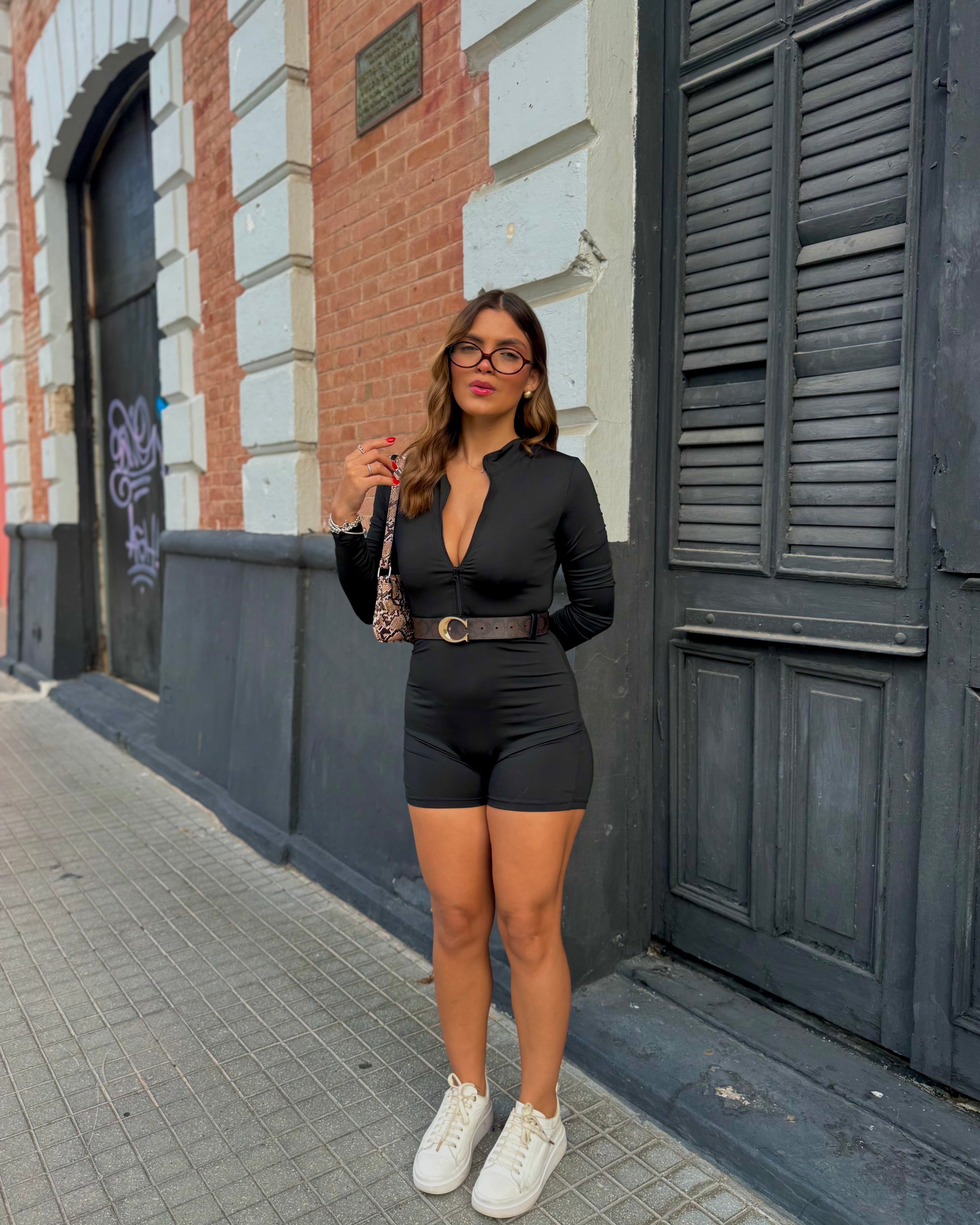 keynnah long sleeve active romper