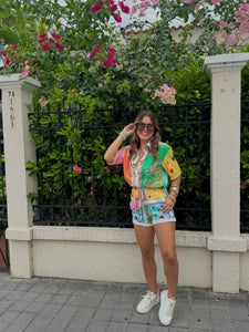eunnette button down shirt set tropi