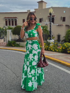 litzennies maxi skirt tropi set