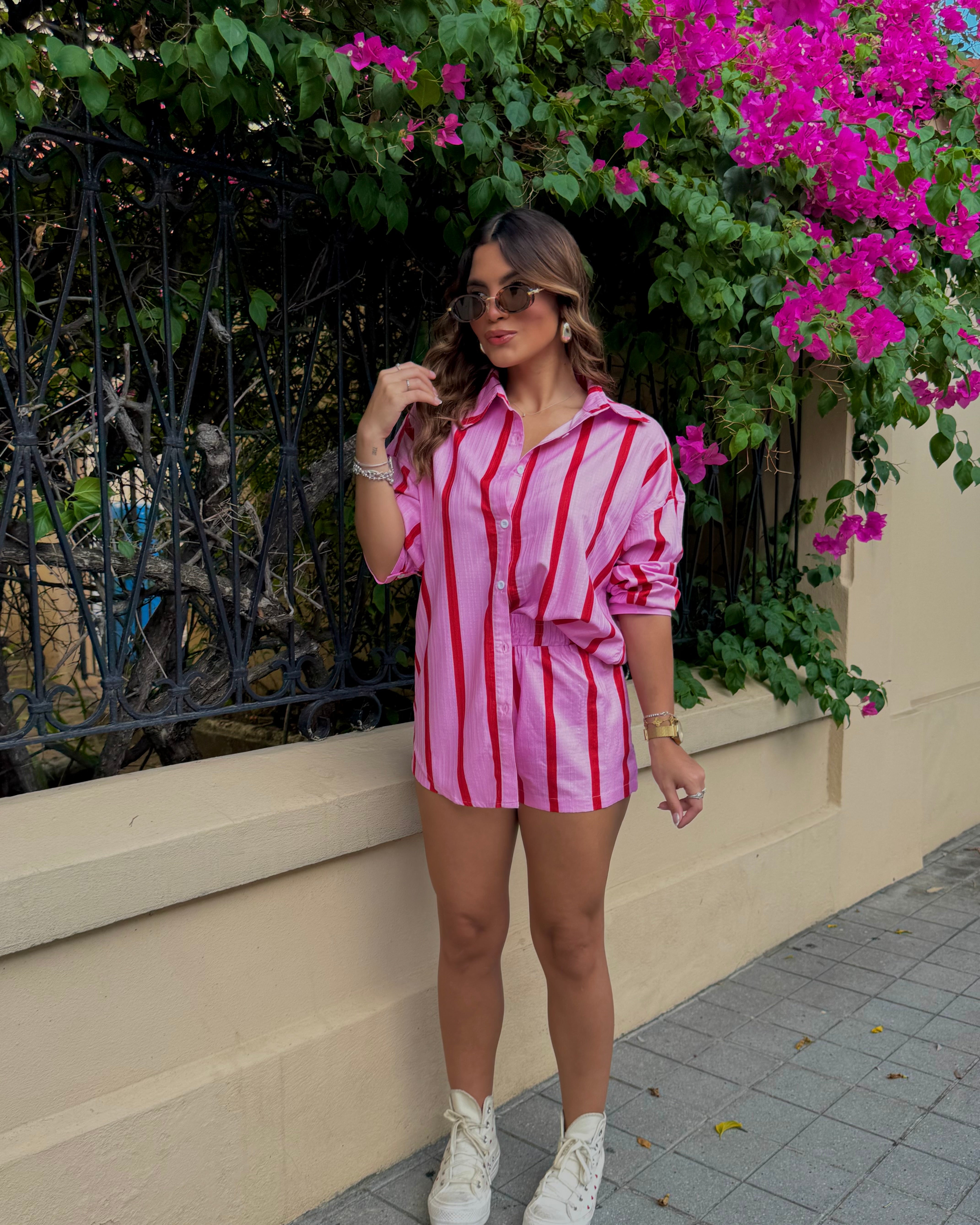 eimy funky button down shirt set