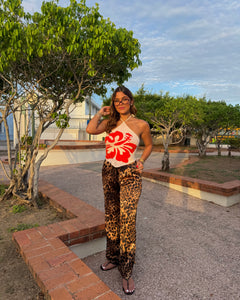 natalia leopard satin fresh pant