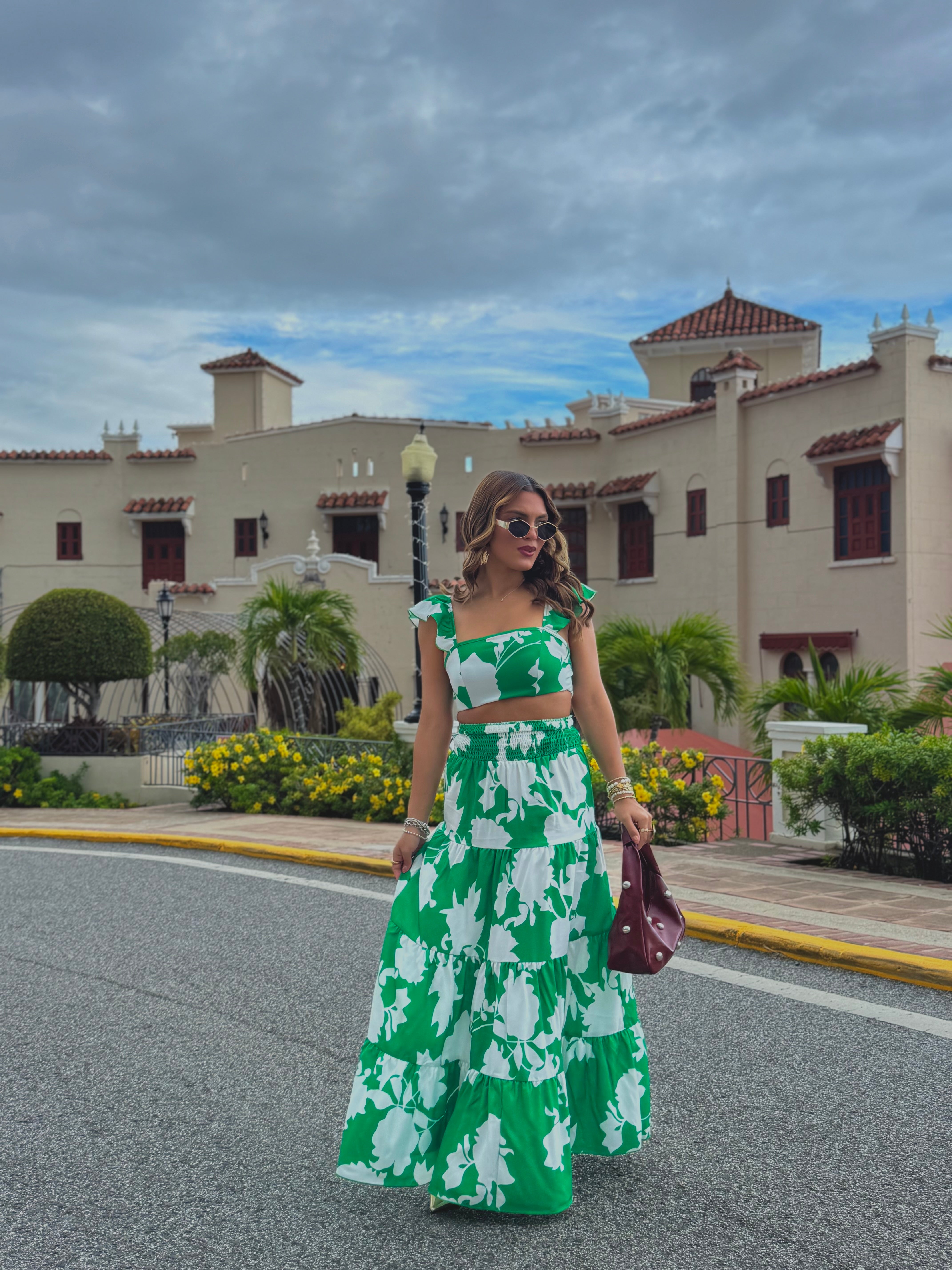litzennies maxi skirt tropi set