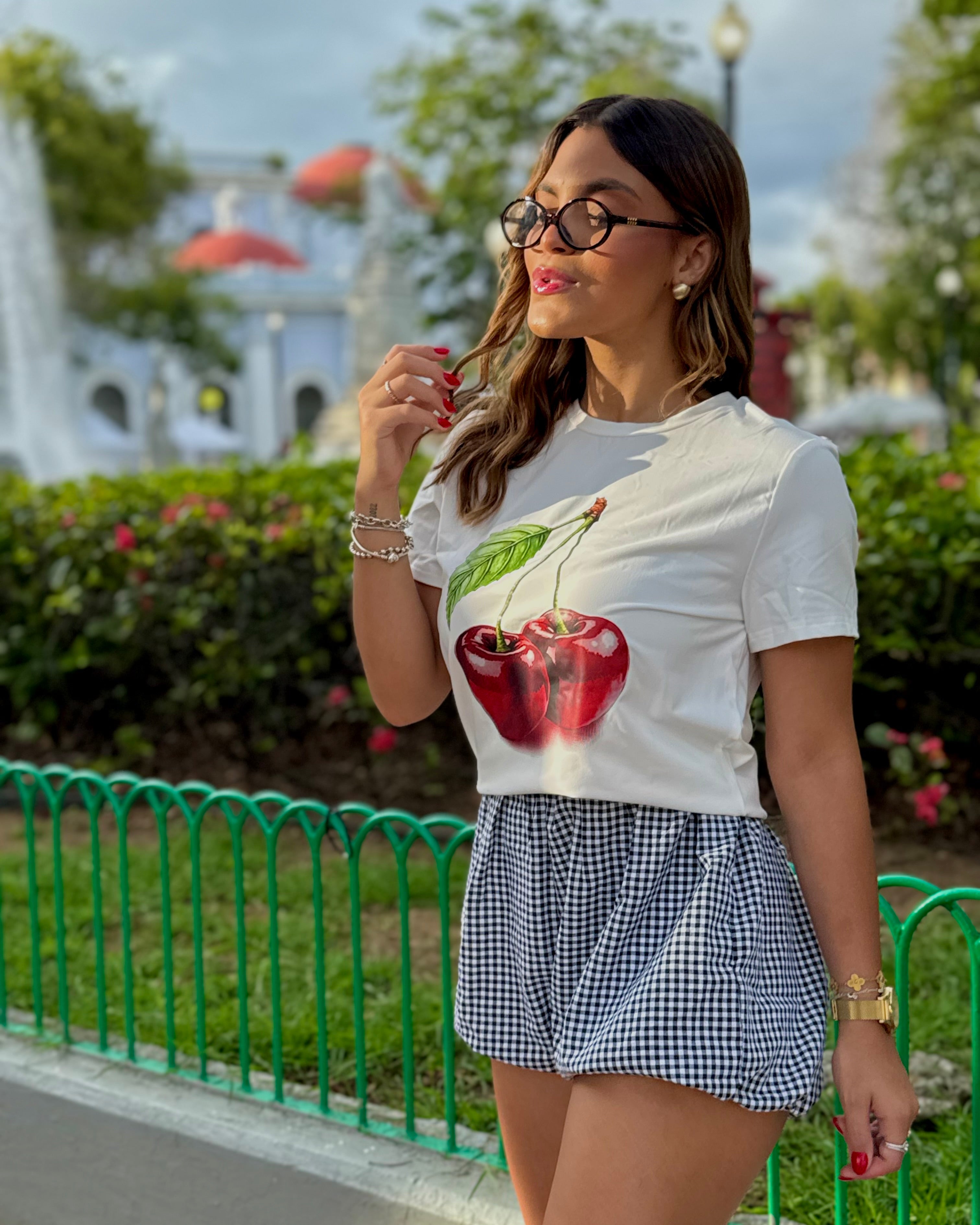 jillian gingham bubble short