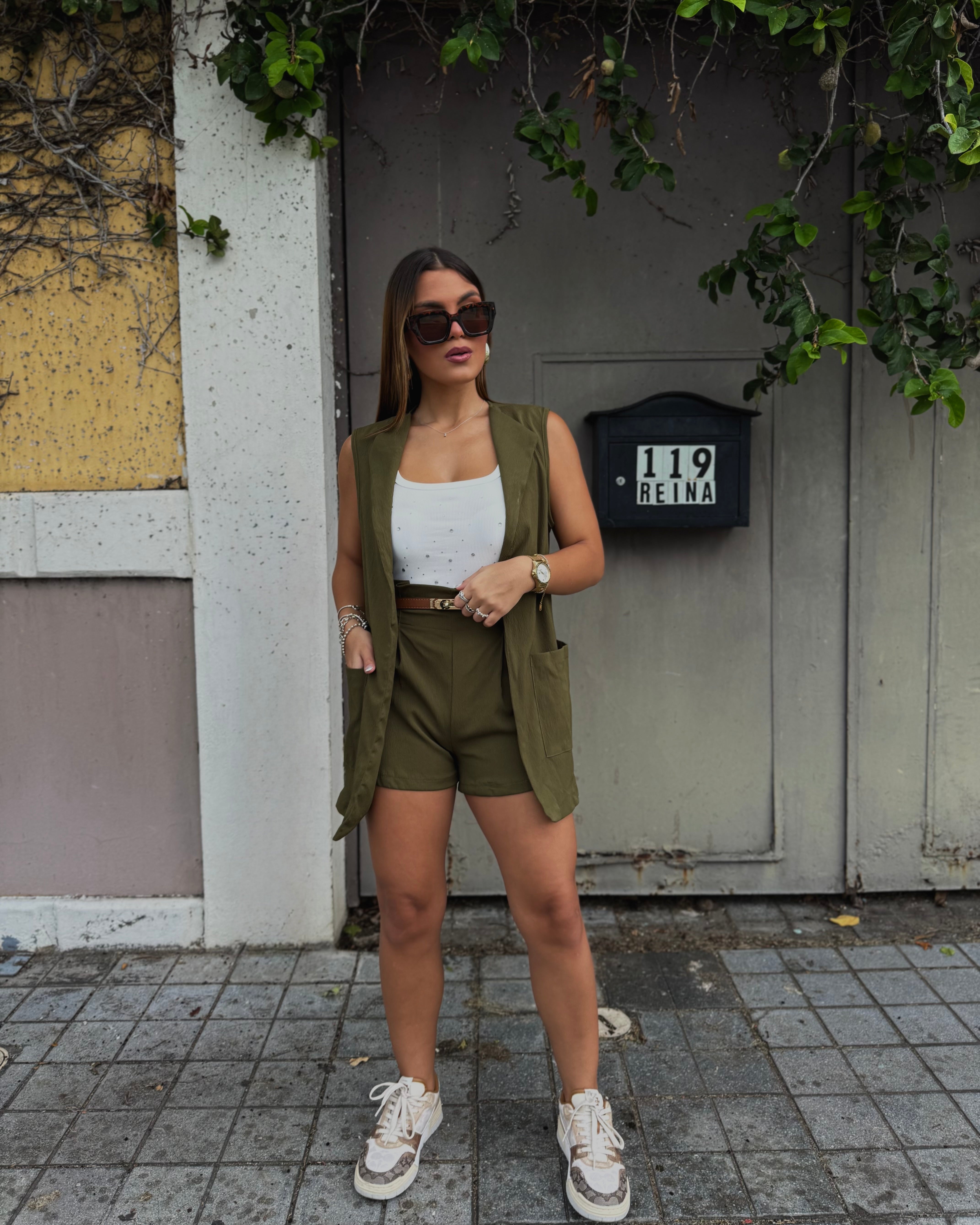 dilly oversized vest set