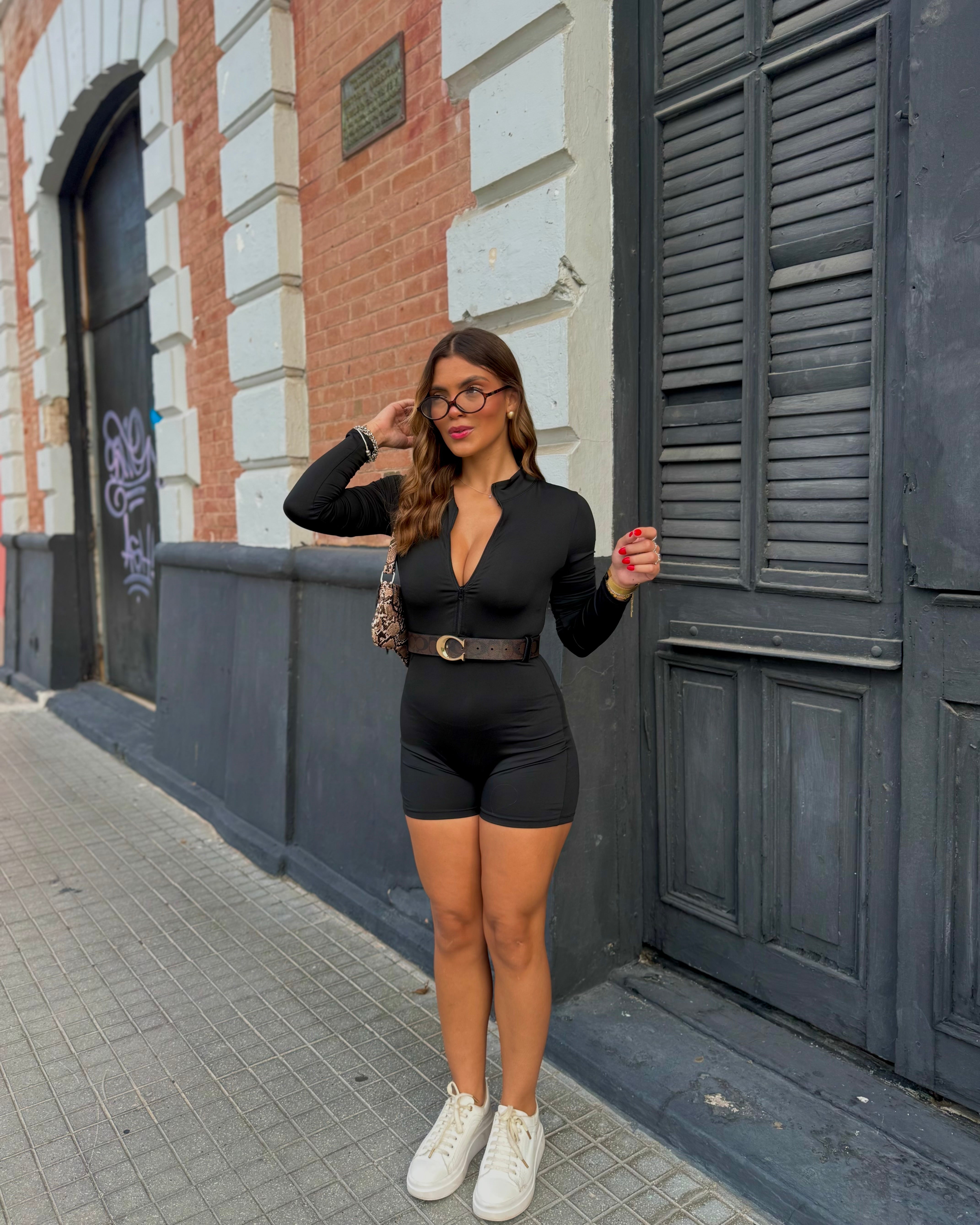keynnah long sleeve active romper