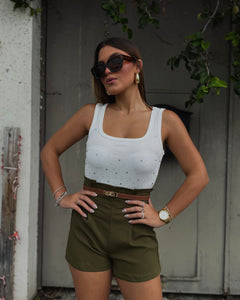 dilly rhinestones basic tank top