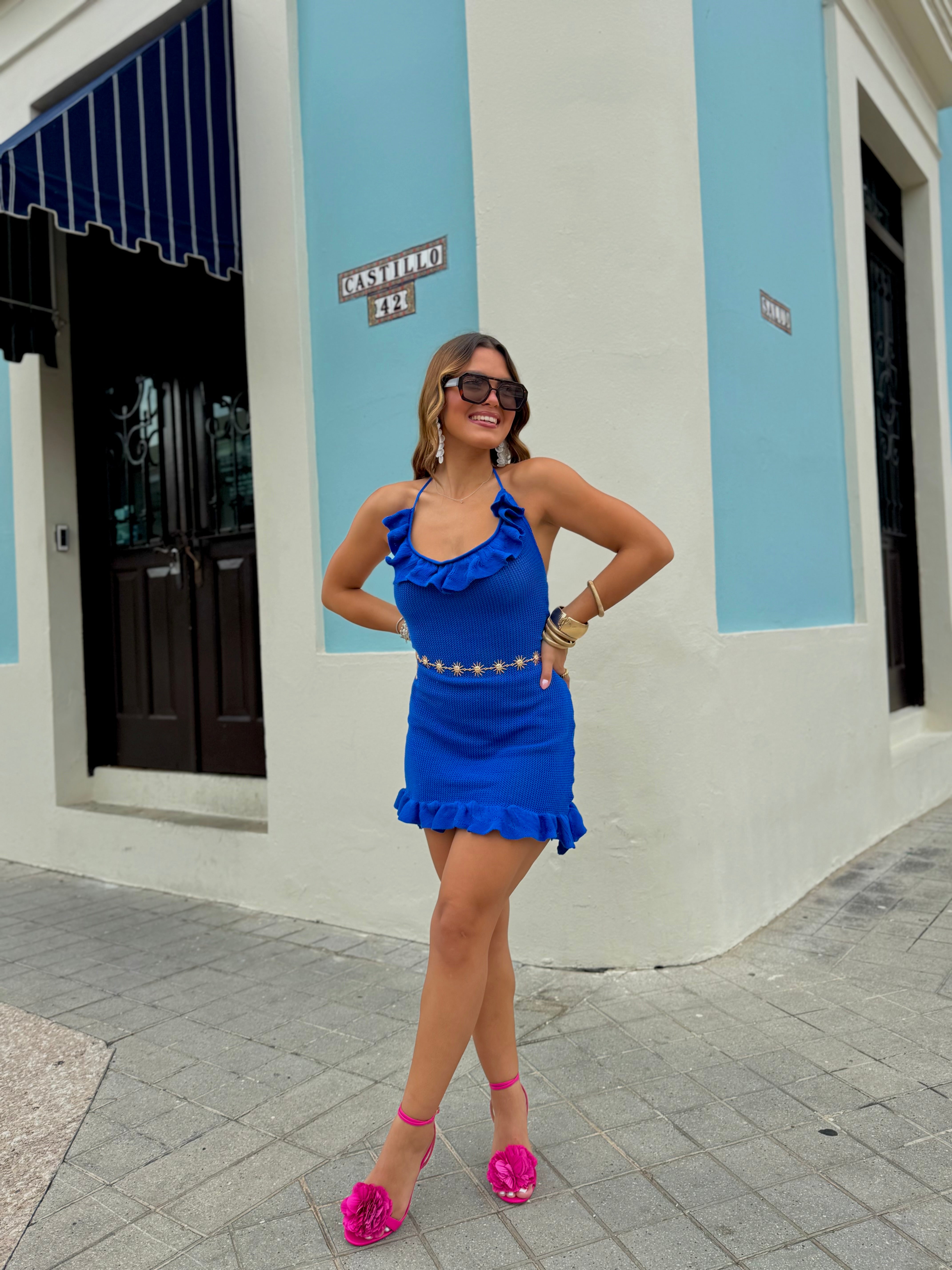 ovidia crochet dress royal