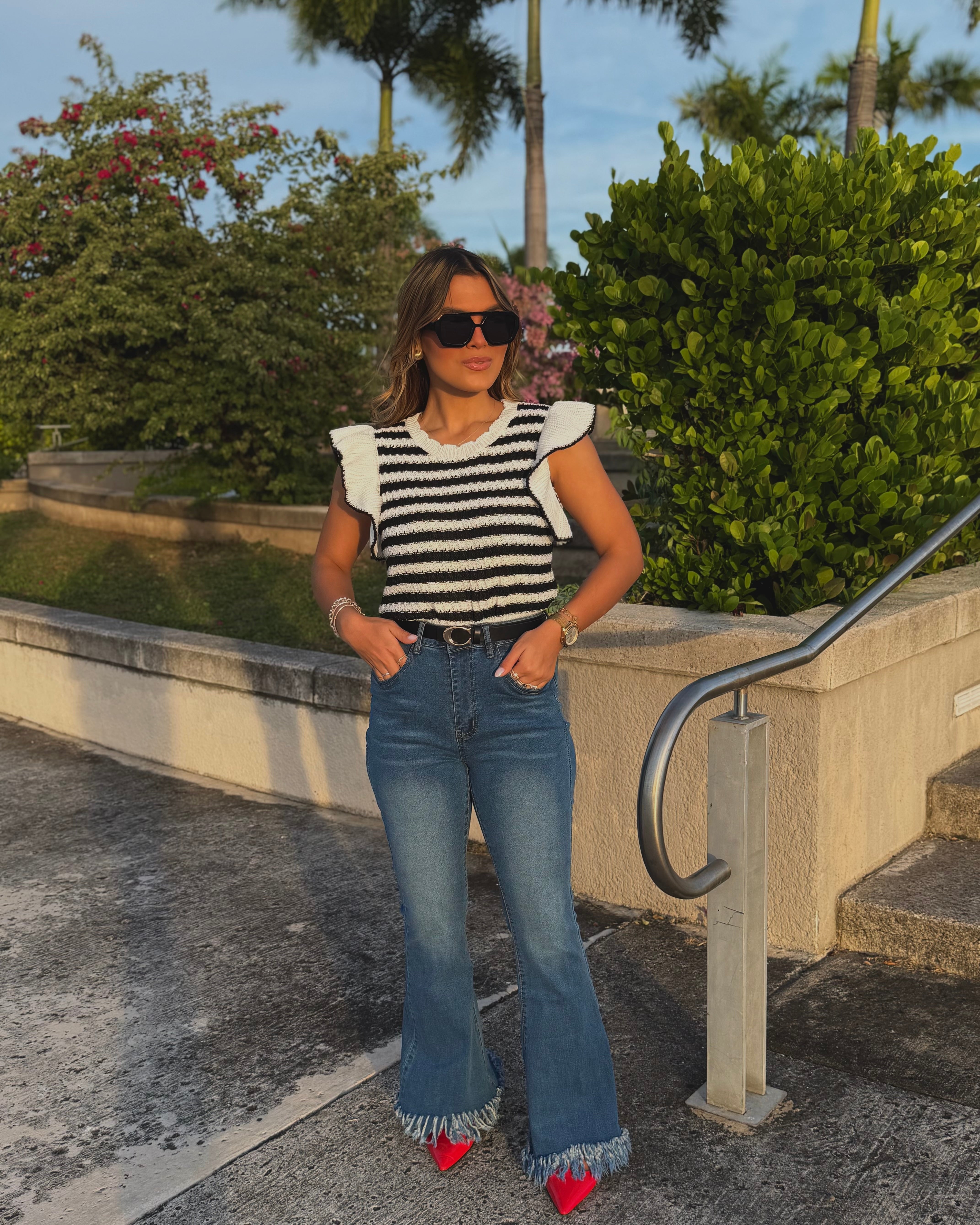 orianne bell-bottom jeans