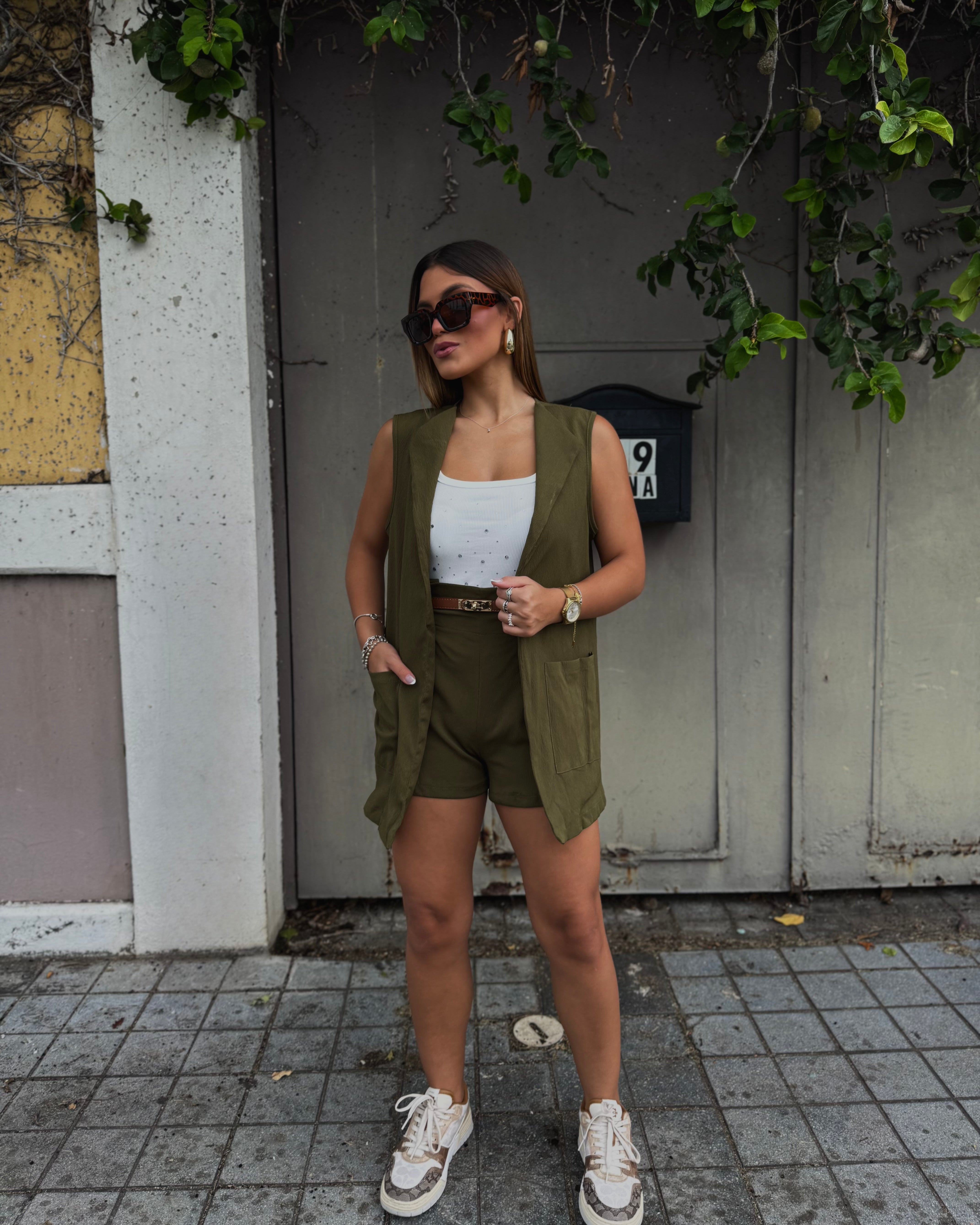 dilly oversized vest set
