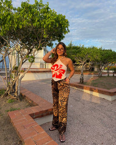 natalia leopard satin fresh pant