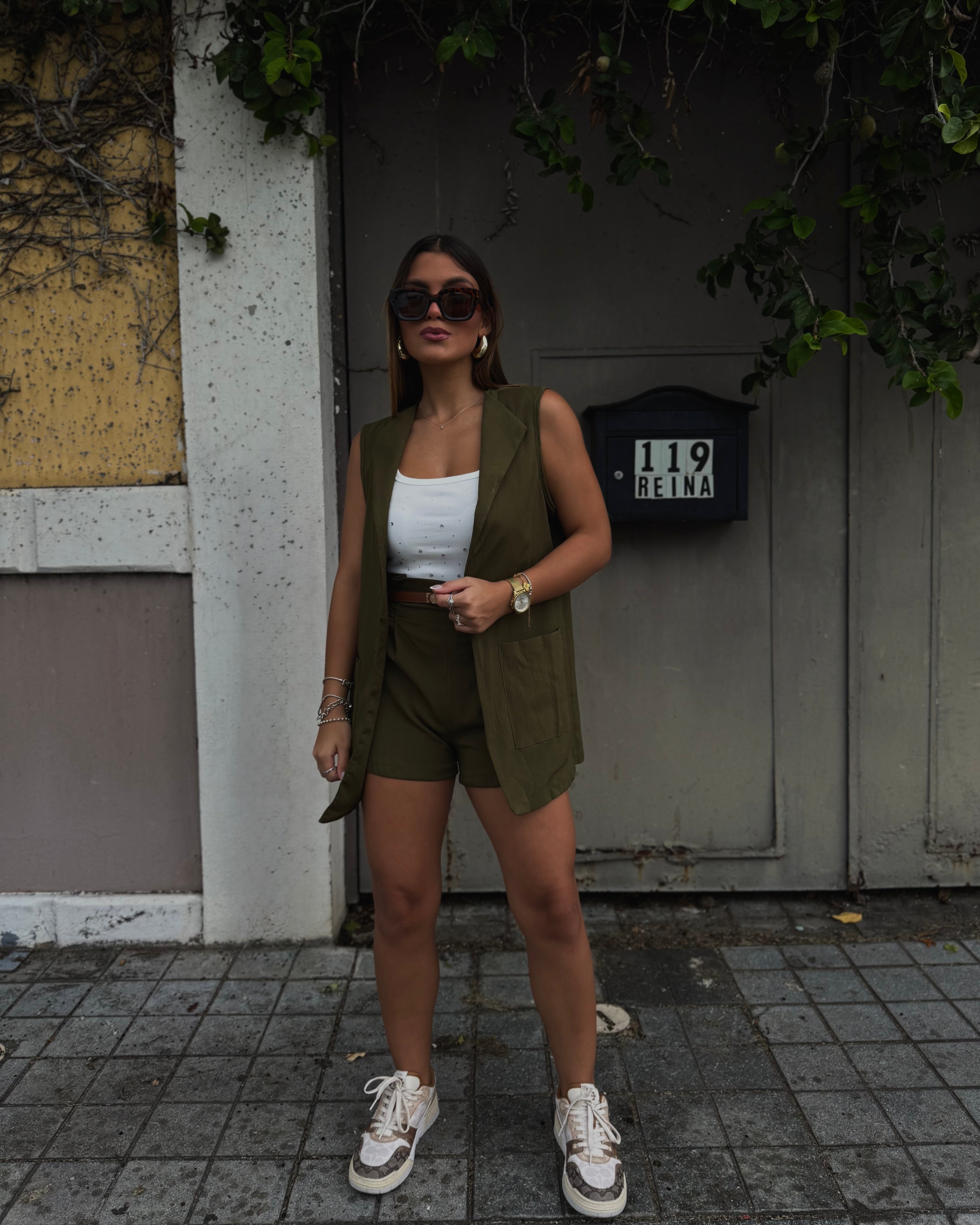 dilly oversized vest set