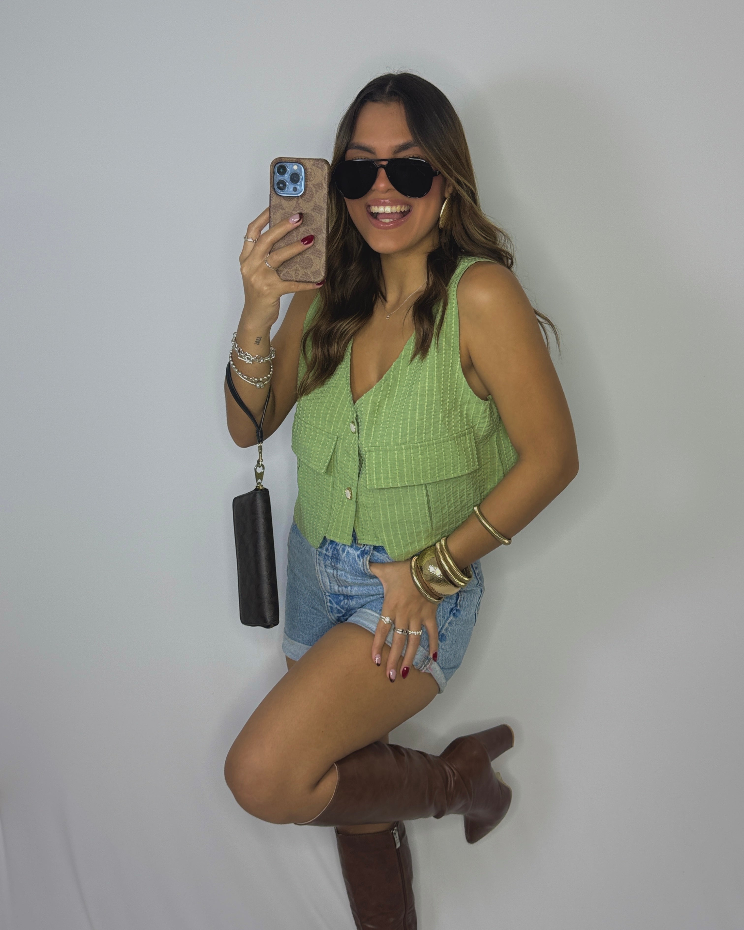 rebeka olive cargo blouse