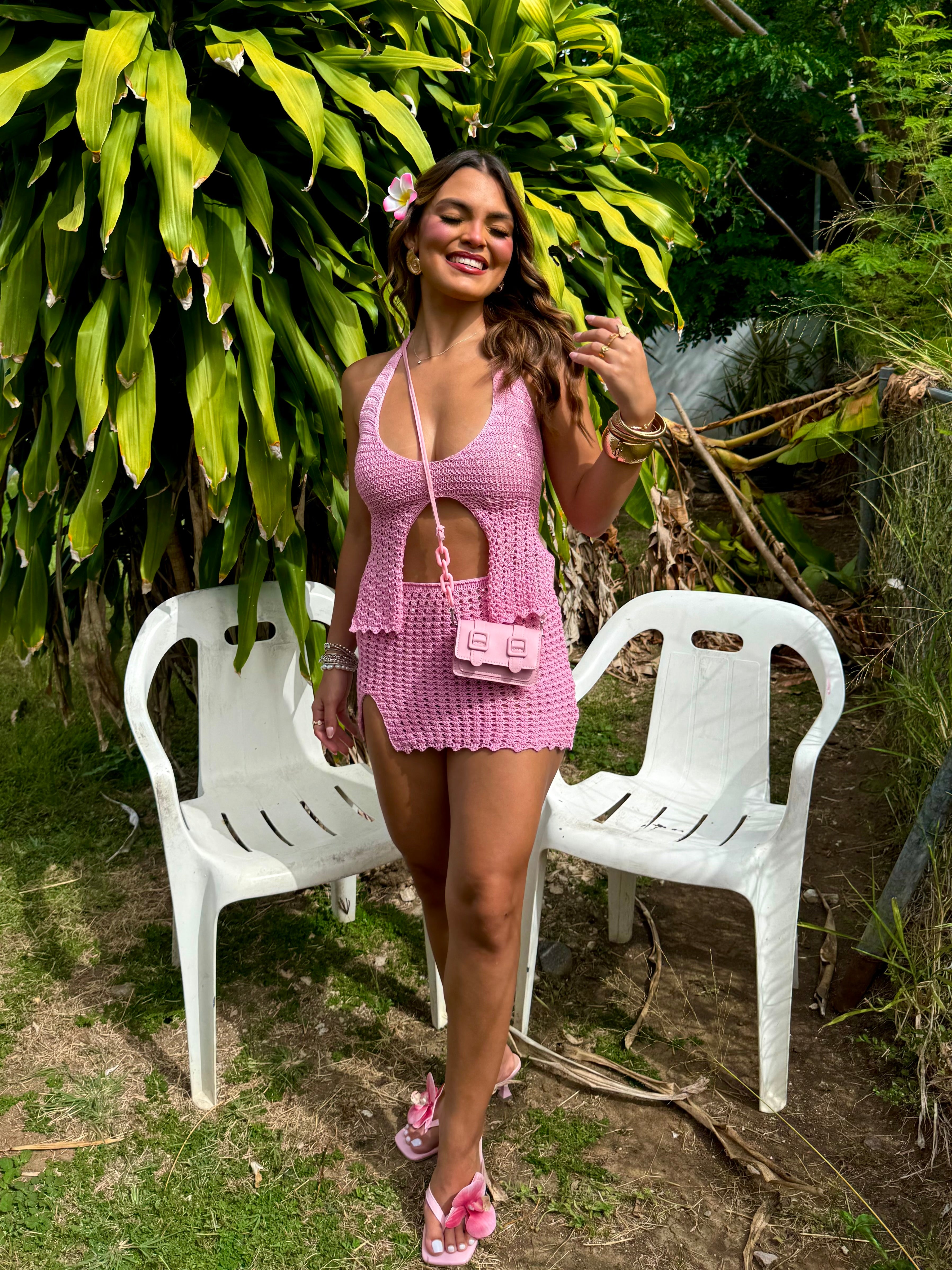 giadda rosé crochet set