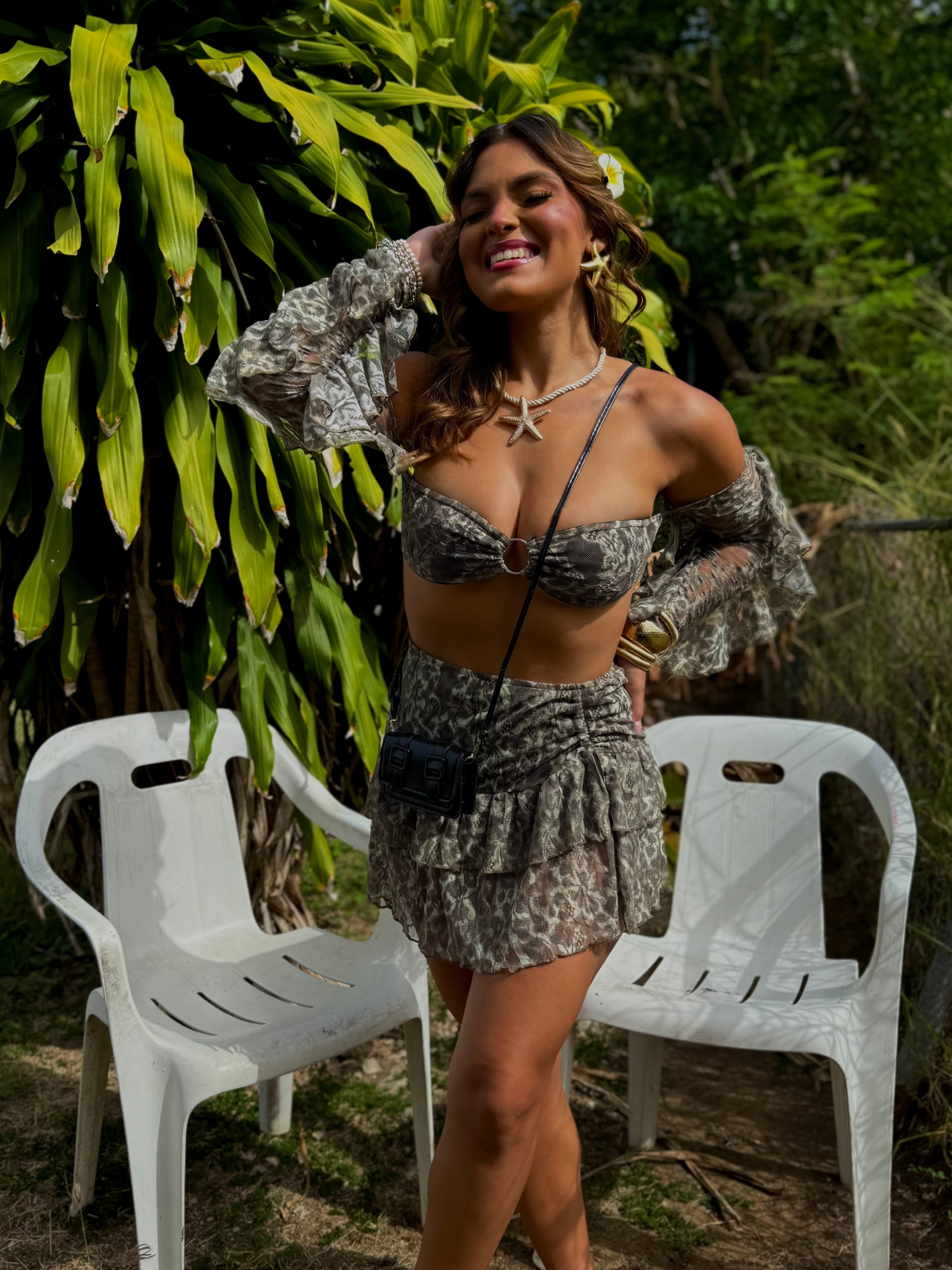 zelinna lace skirt set