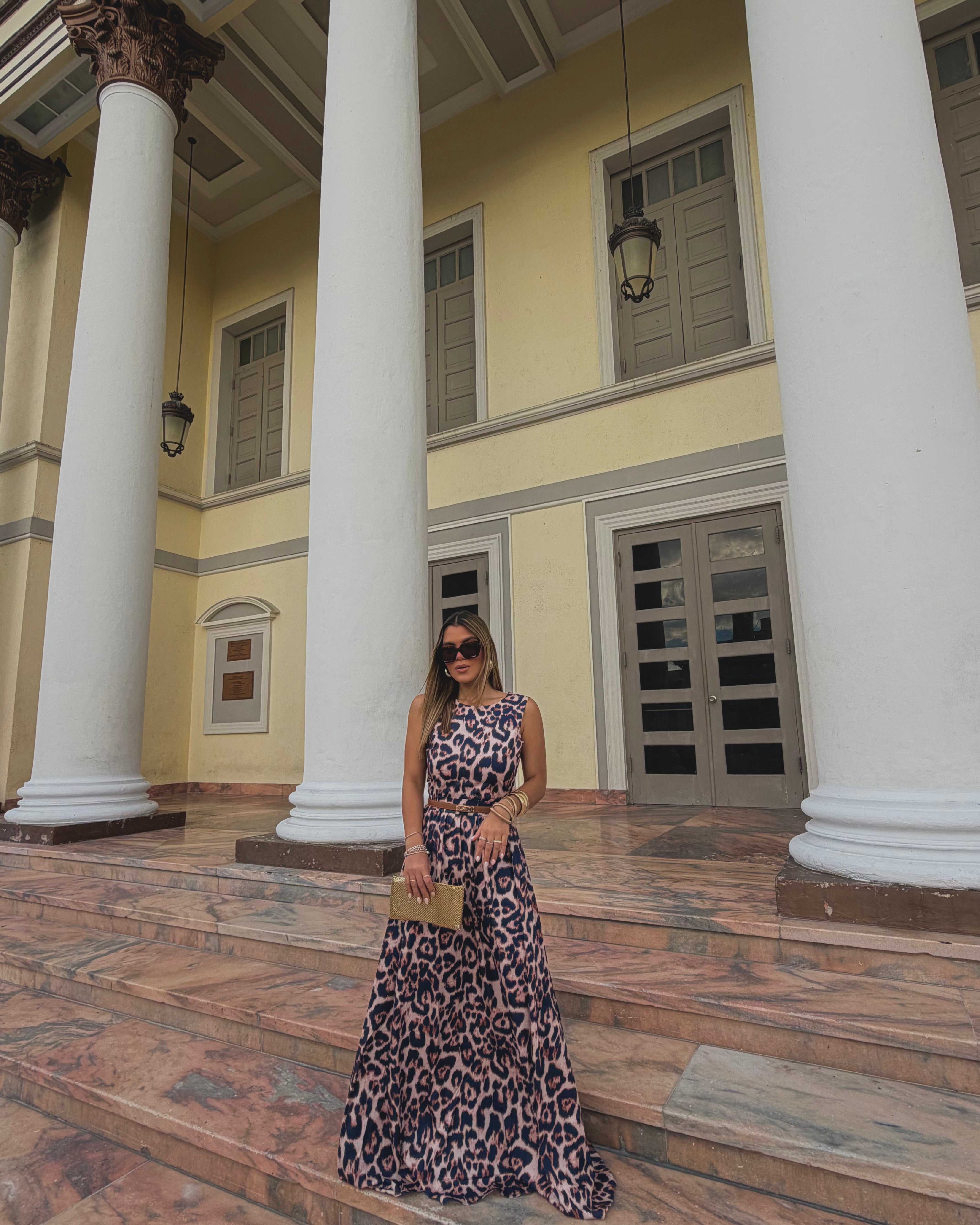 rhea leopard maxi skirt set