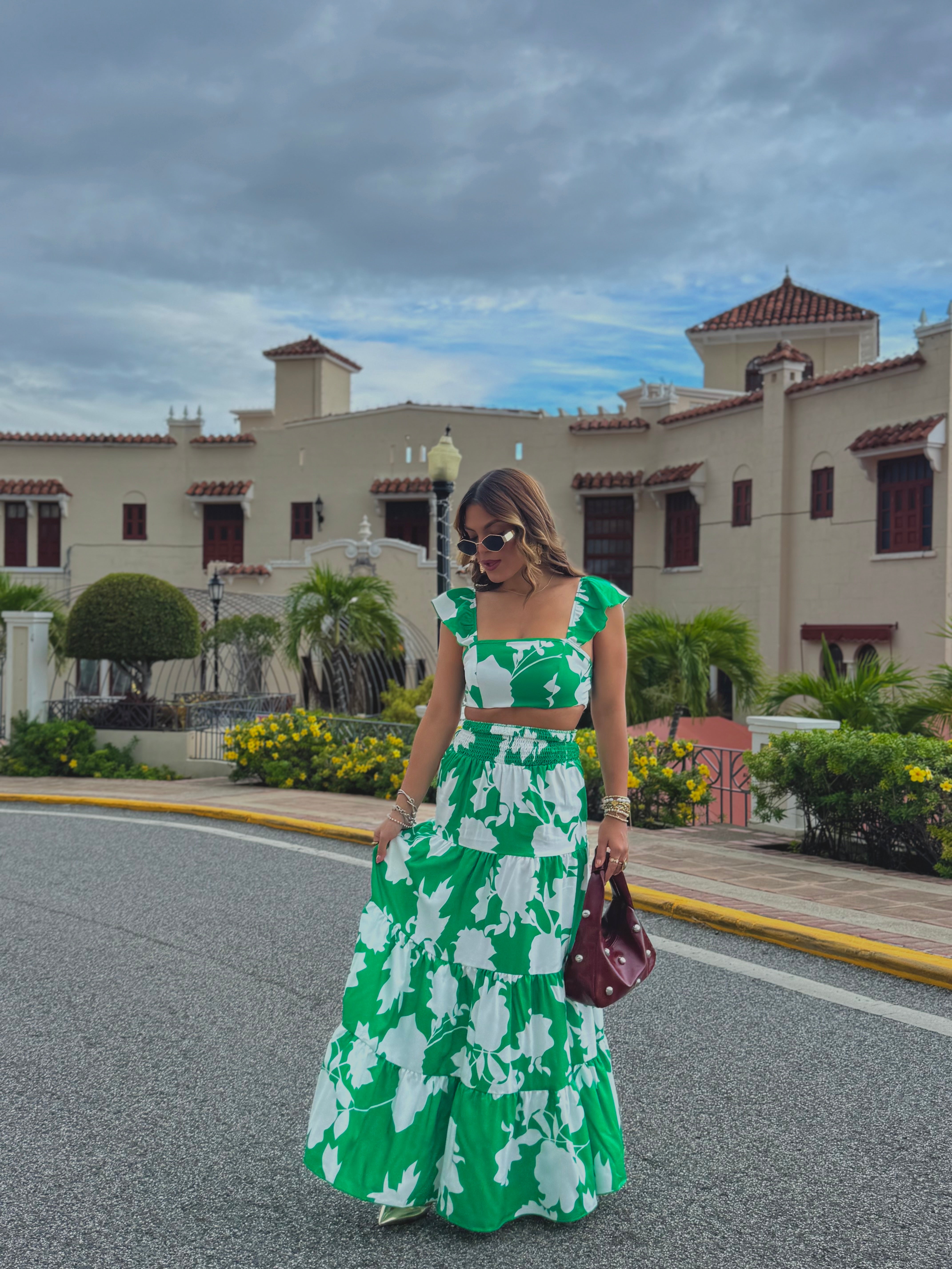 litzennies maxi skirt tropi set