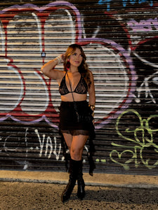 luzcia rhinestones lace bralette