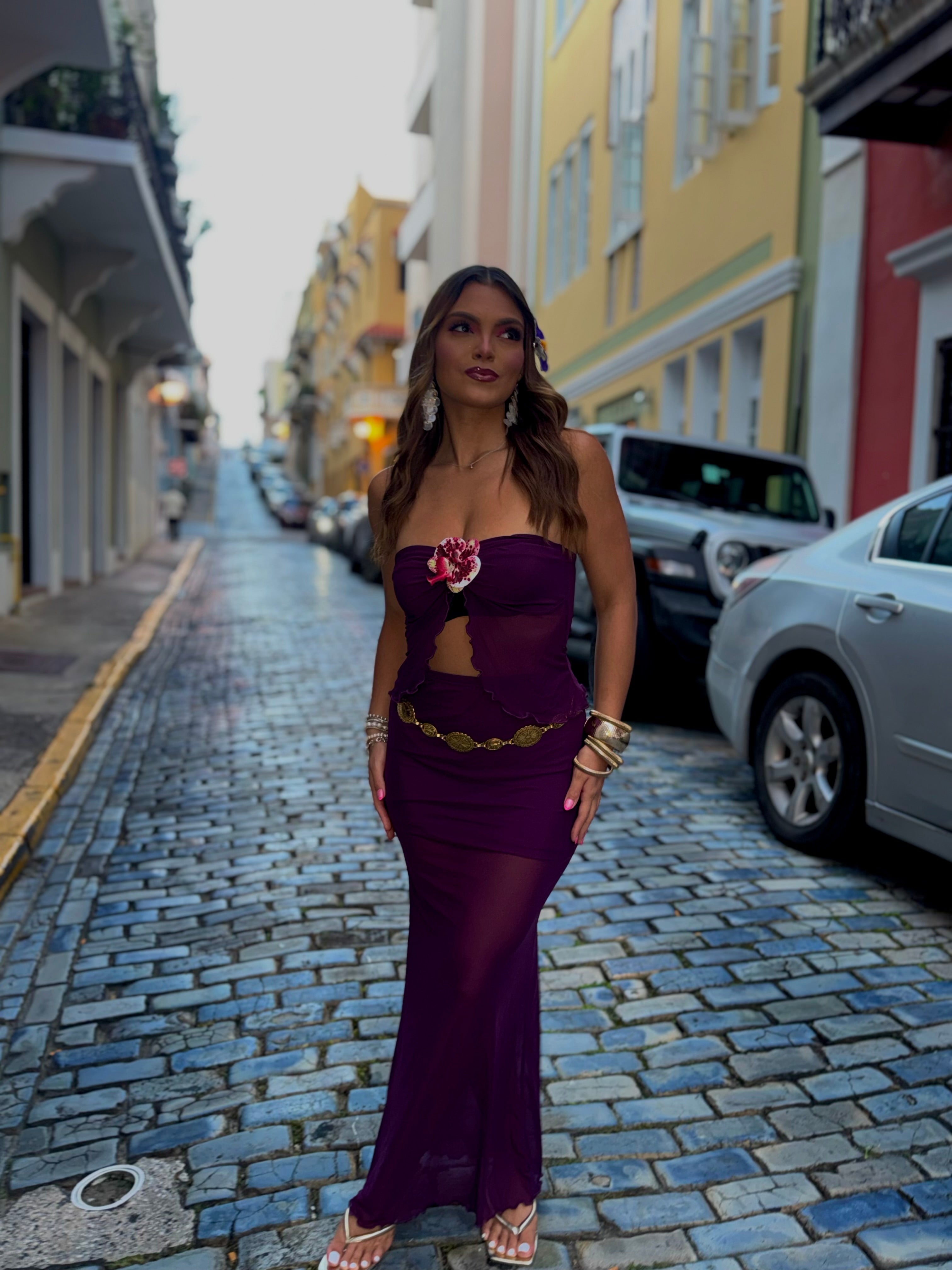 ivonne deep purple glow set