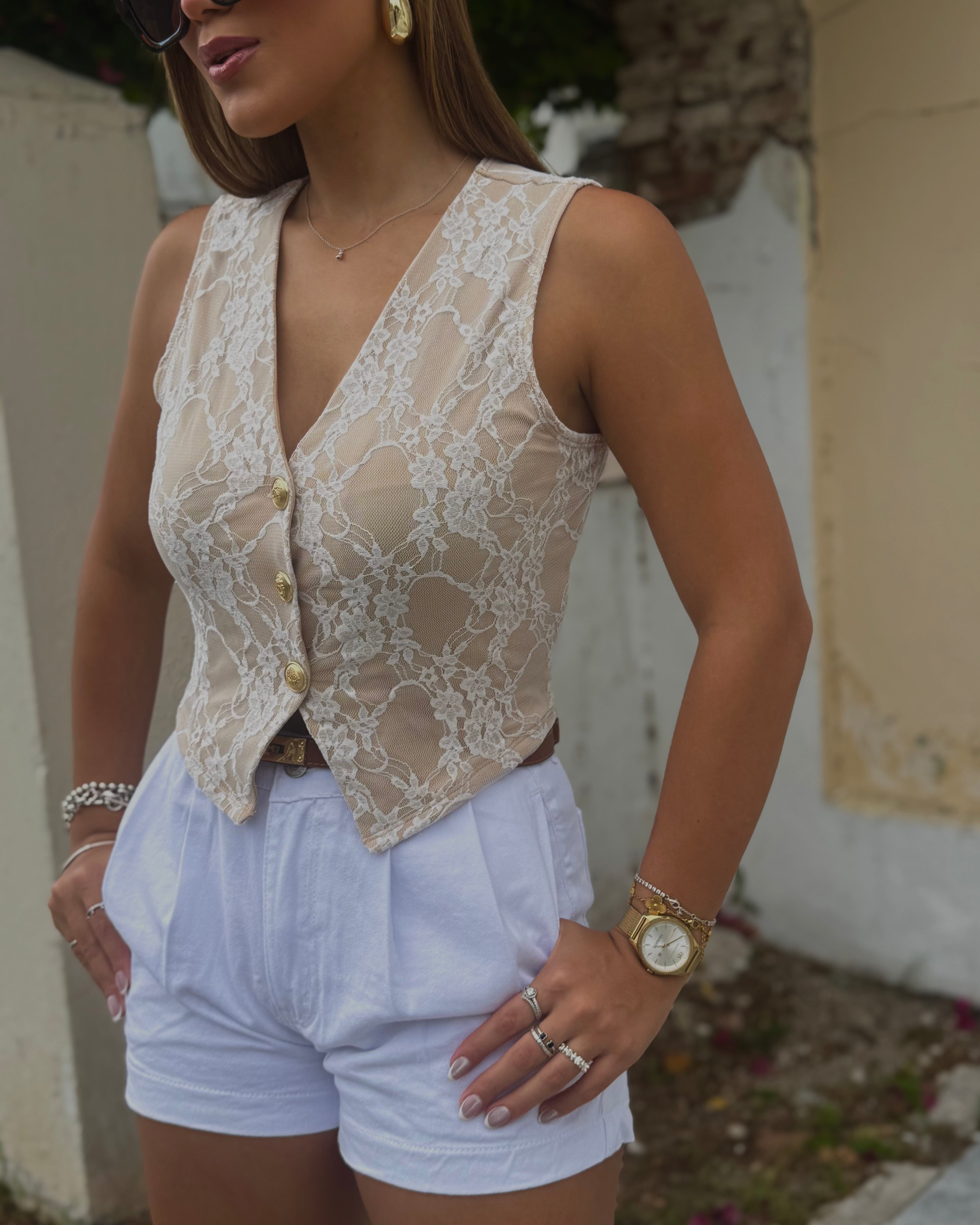 dánicka semi-formal denim short