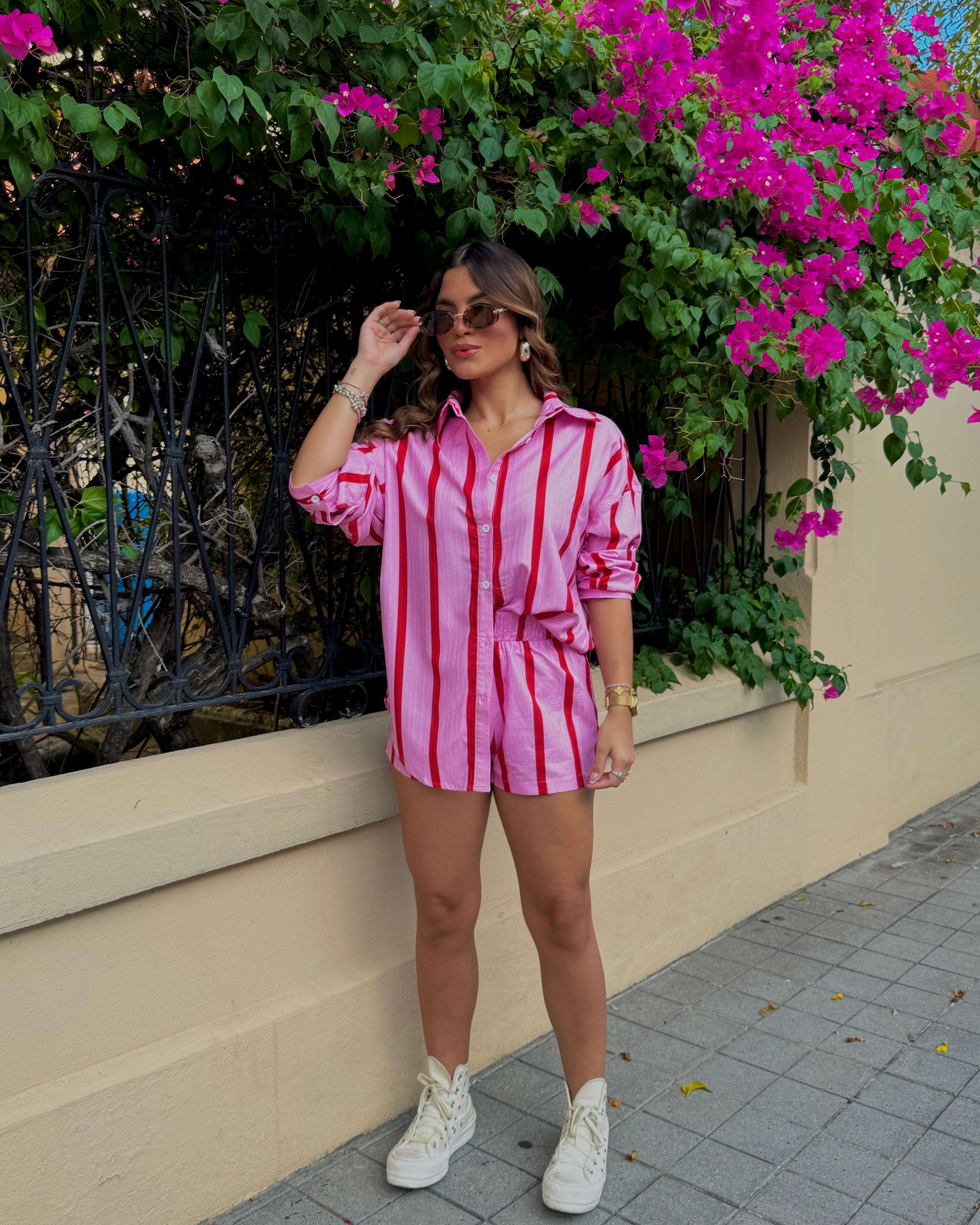 eimy funky button down shirt set