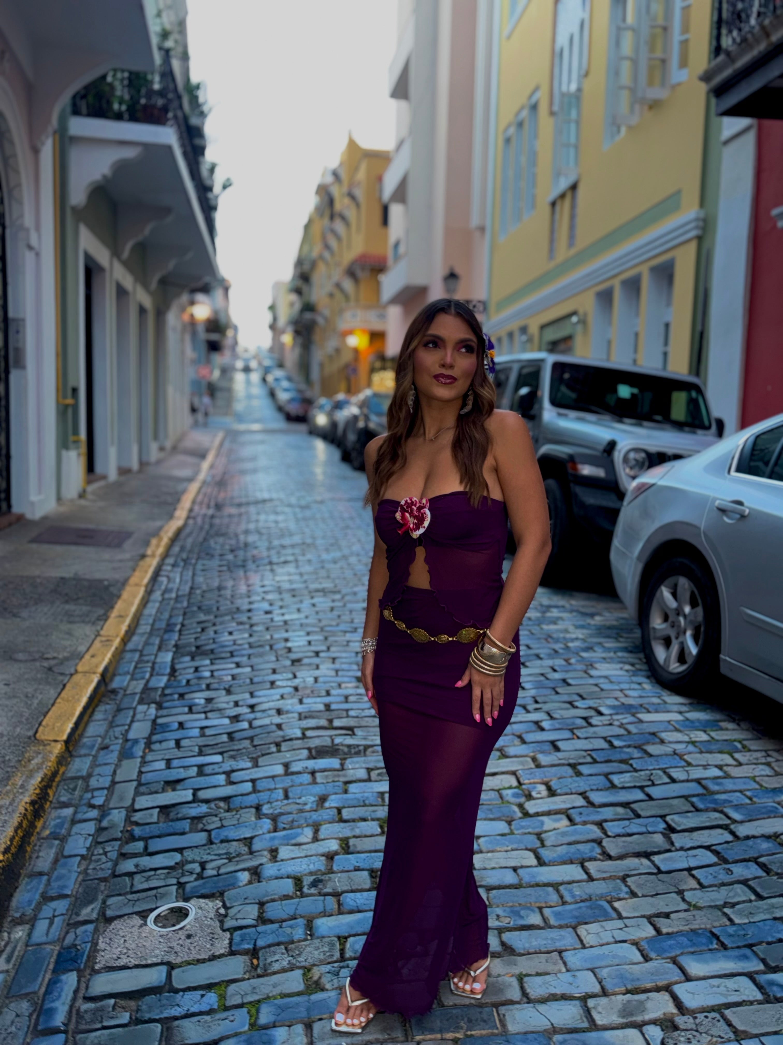 ivonne deep purple glow set