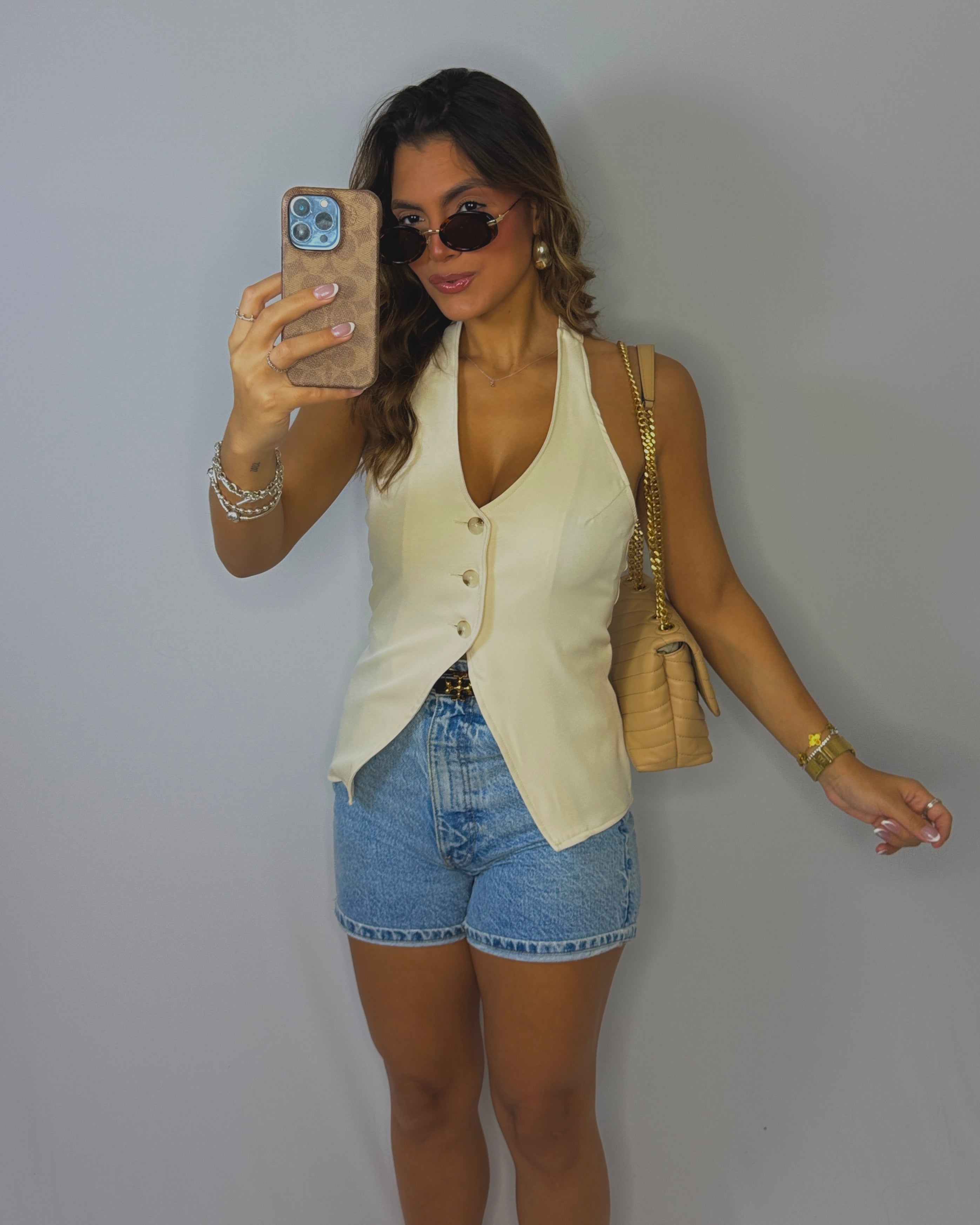 philomena elegant blouse nude