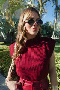 fernanda burgundy sweater