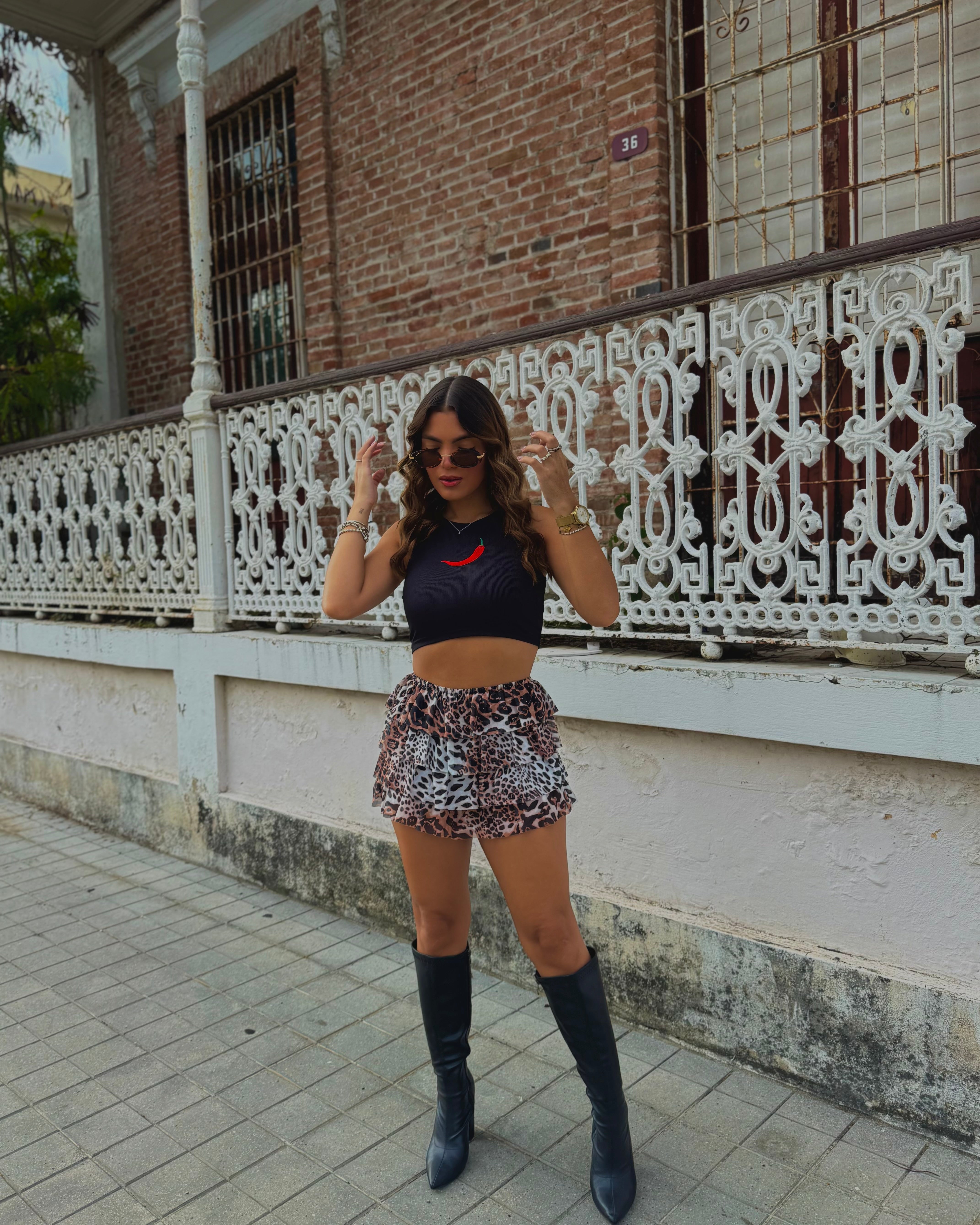 lianna red chili tank top
