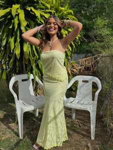 silvie lemon maxi skirt set