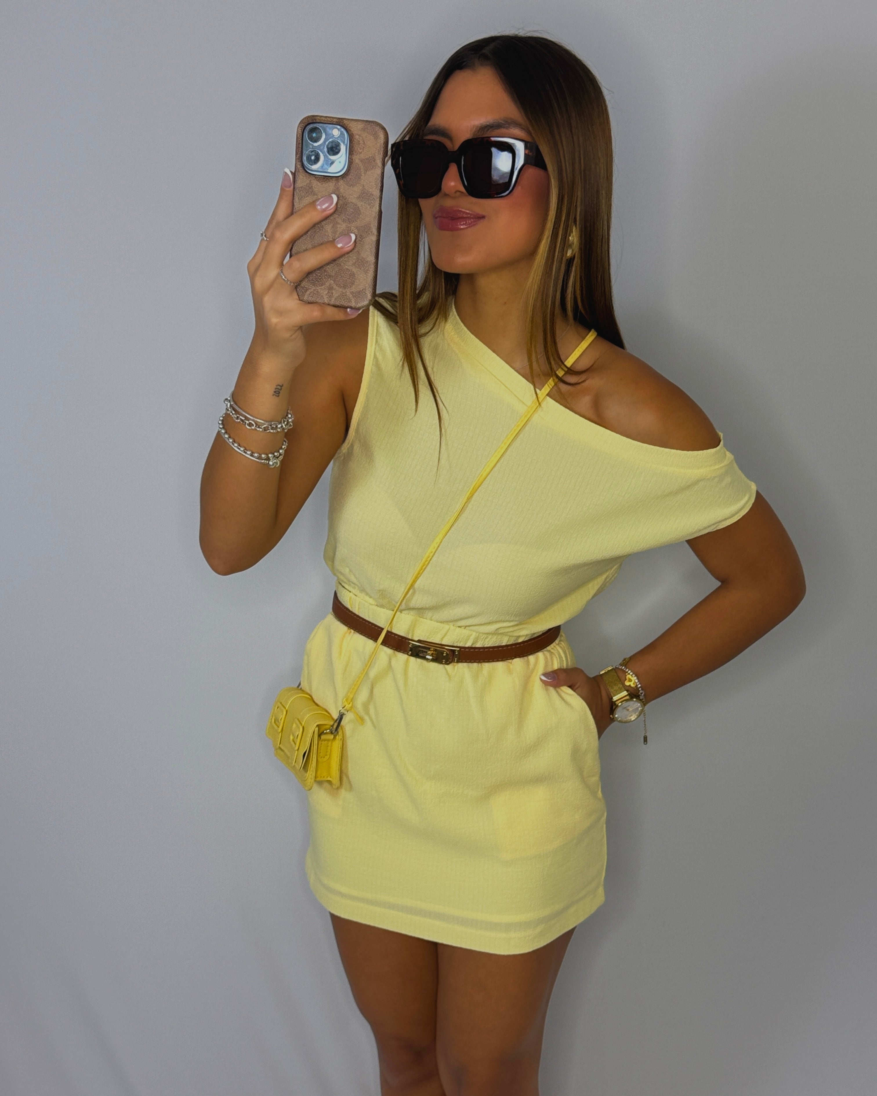 agnessi butter skirt set