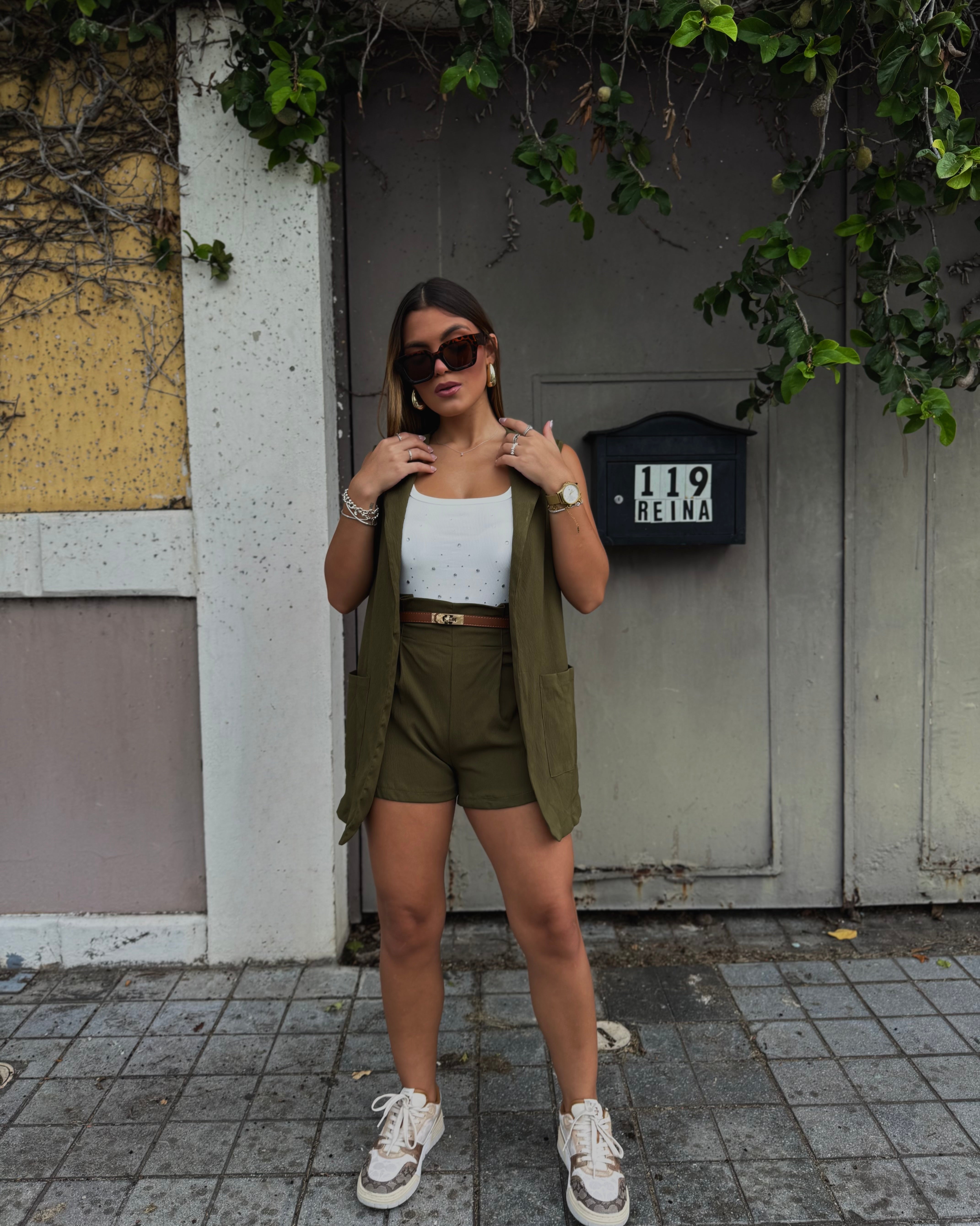 dilly oversized vest set