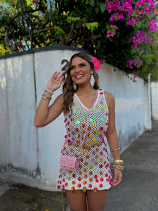 beylinne pink fiesta net dress
