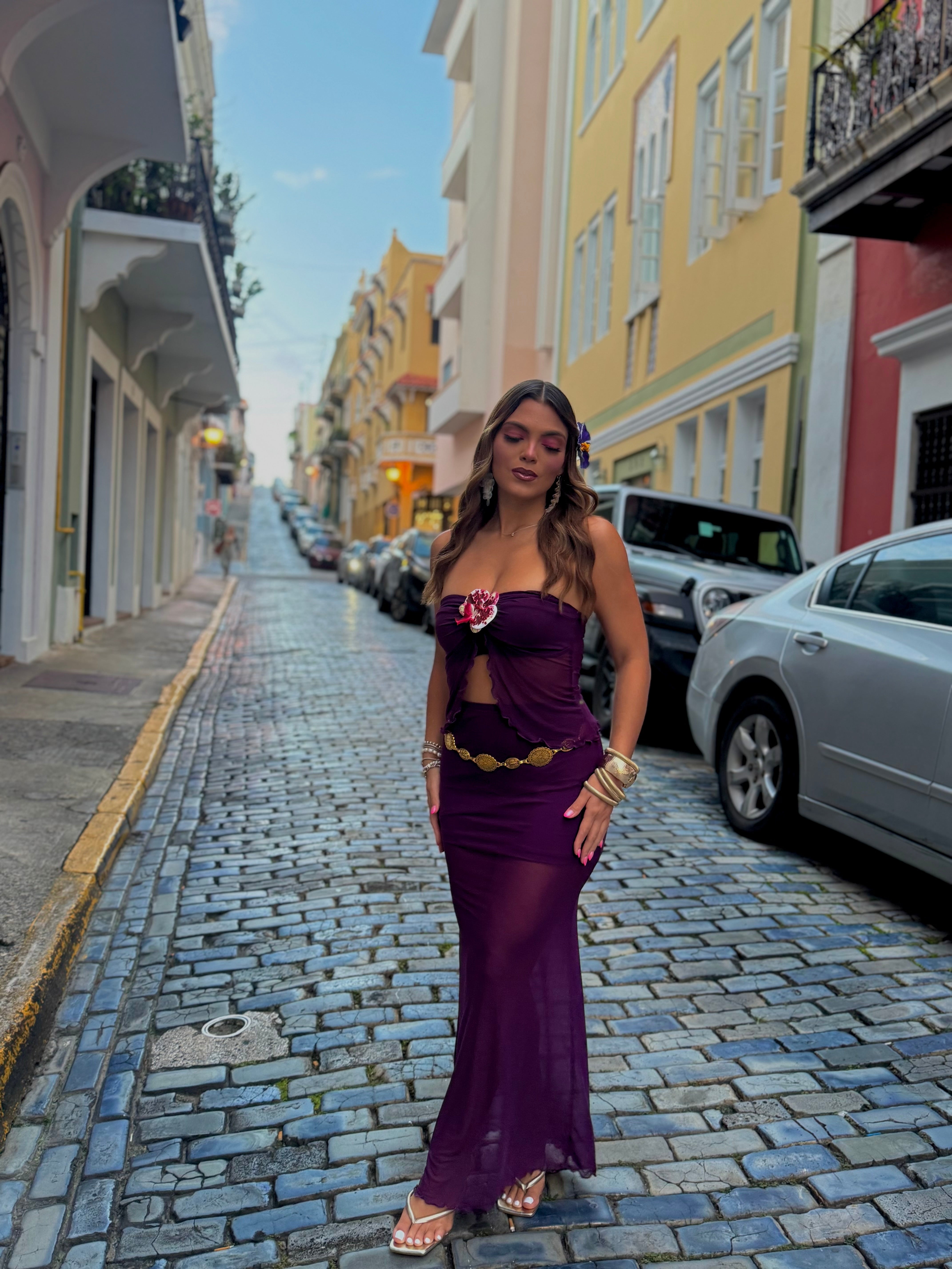 ivonne deep purple glow set