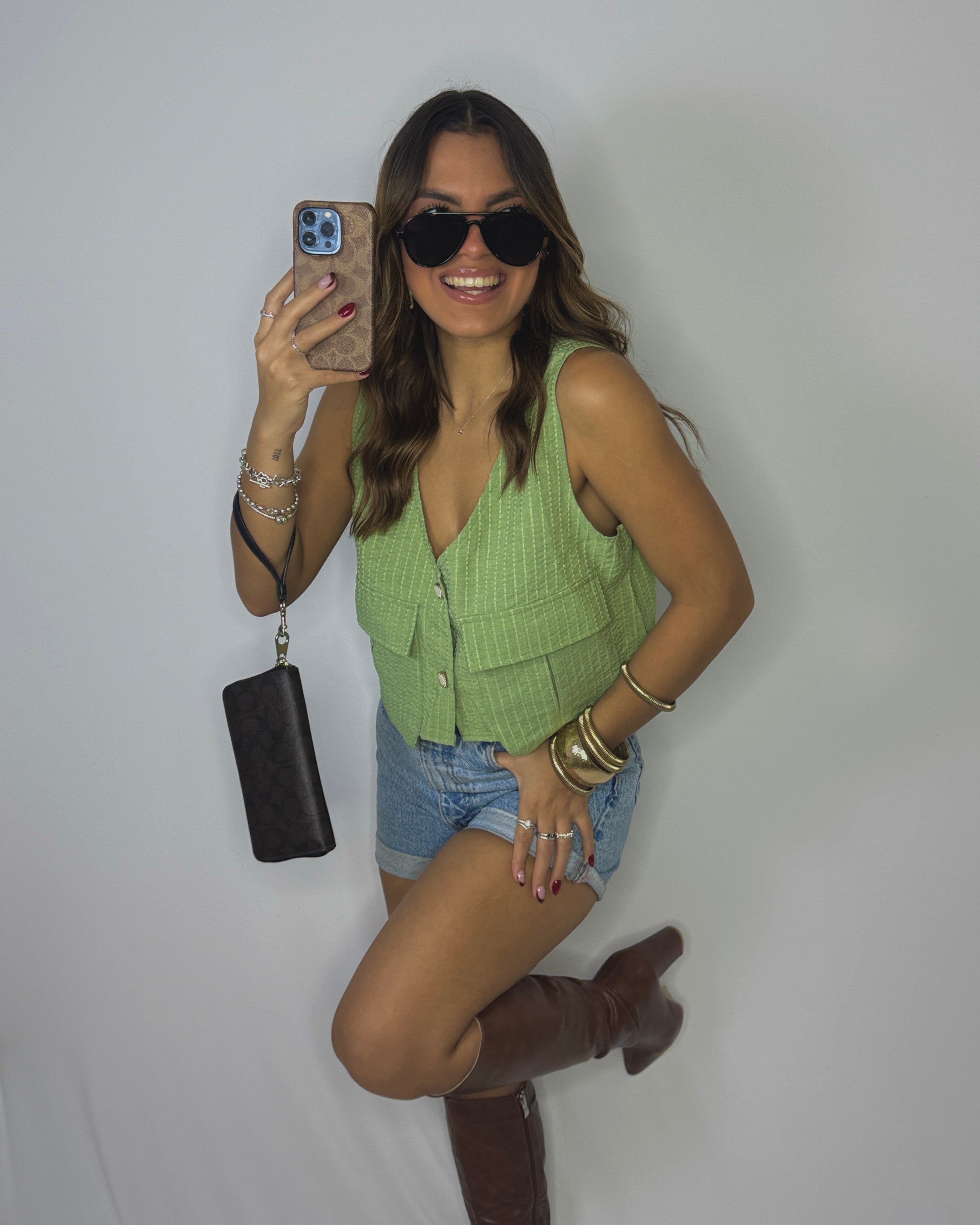 rebeka olive cargo blouse