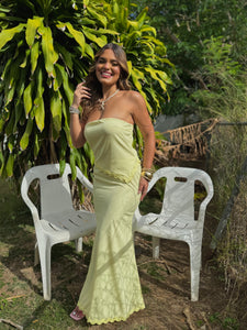 silvie lemon maxi skirt set
