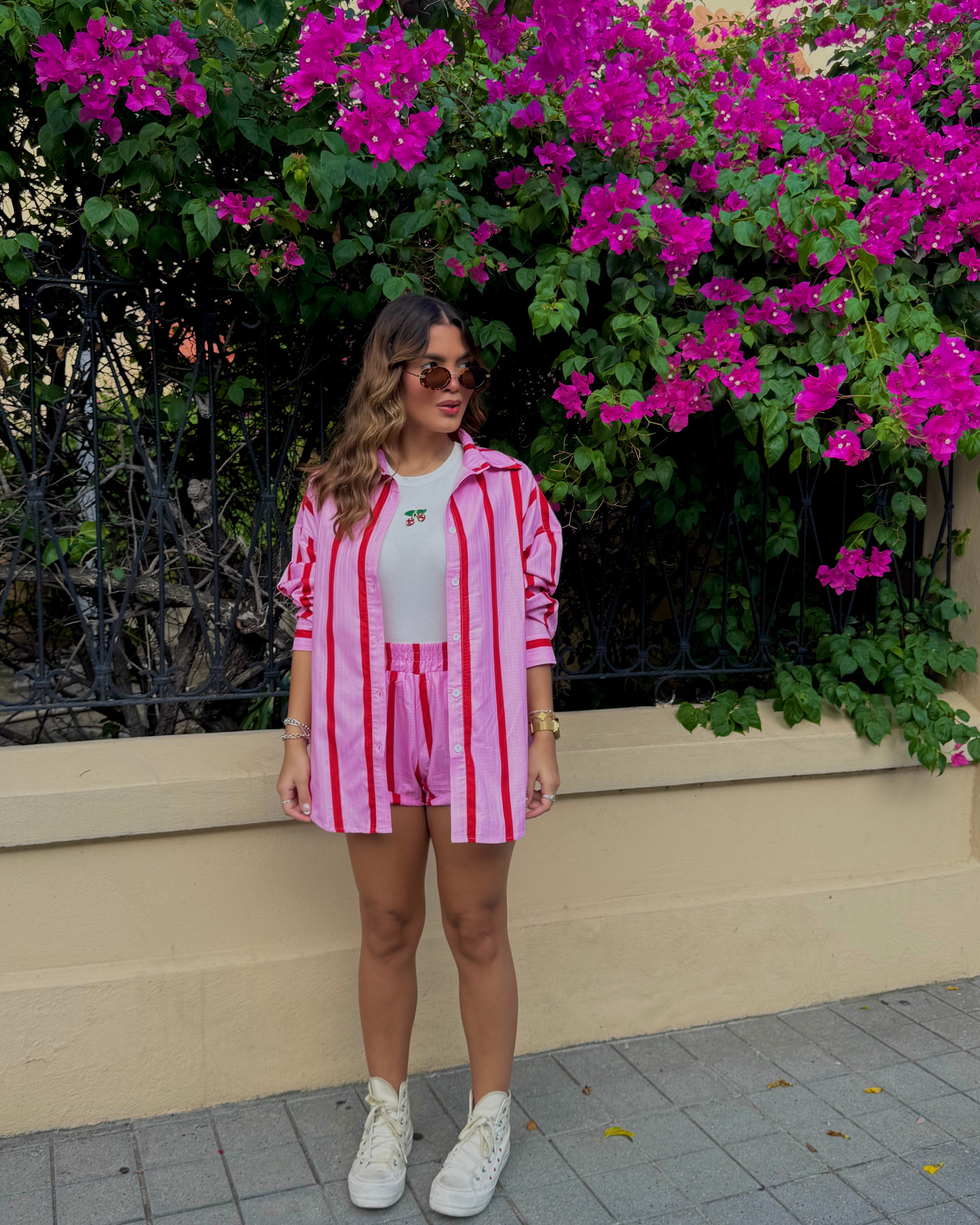 eimy funky button down shirt set