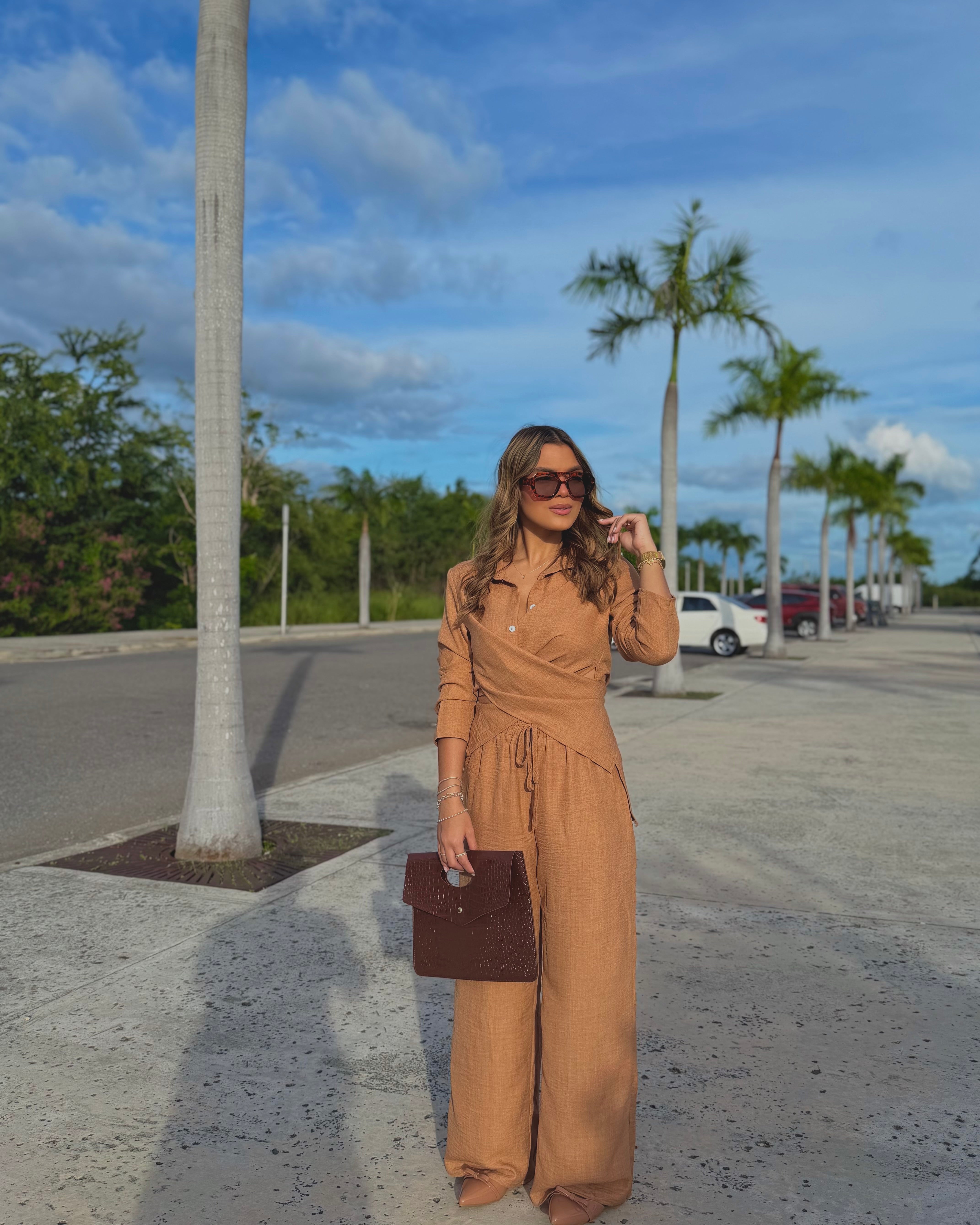 tatienne button down set caqui