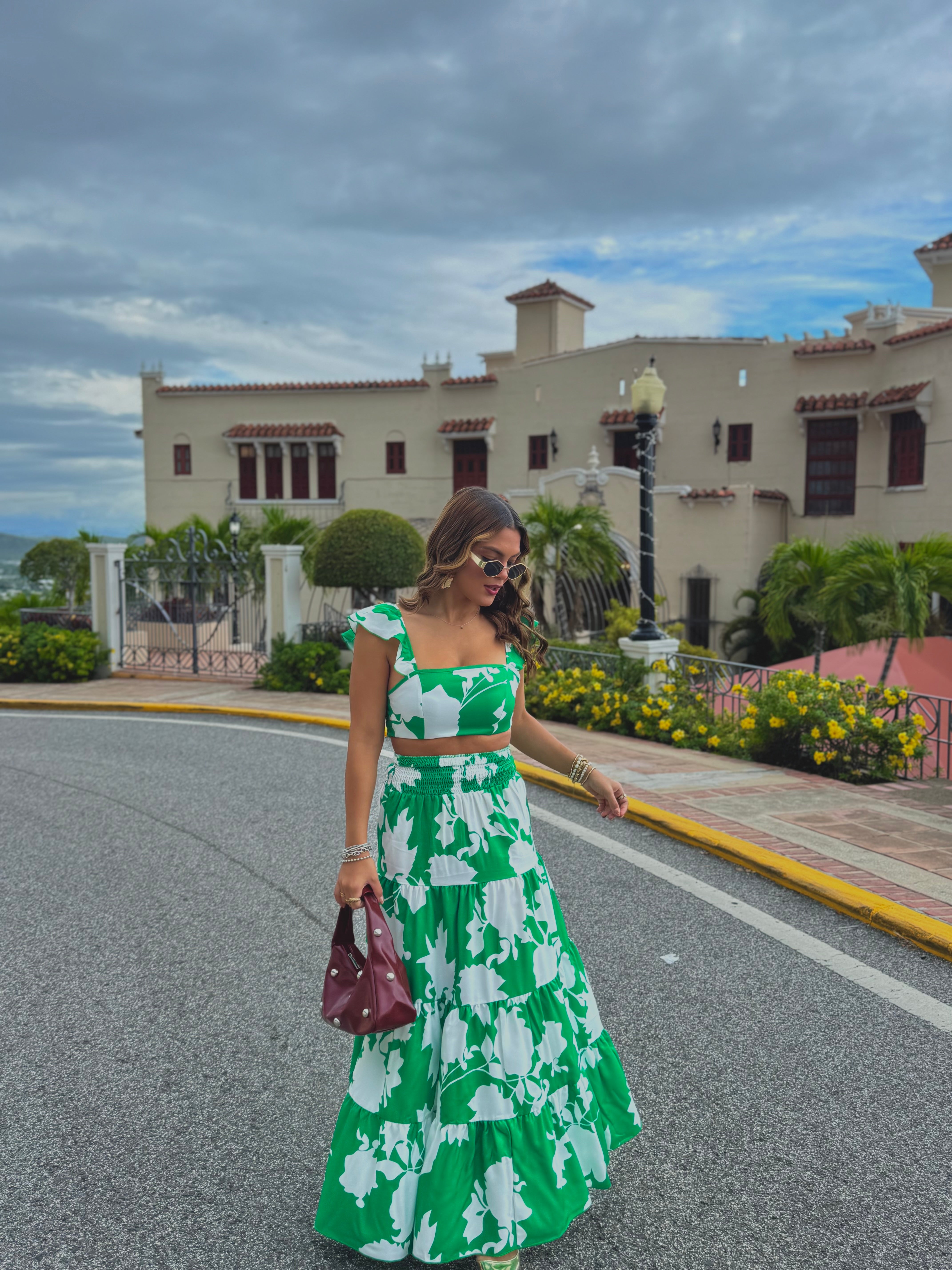 litzennies maxi skirt tropi set
