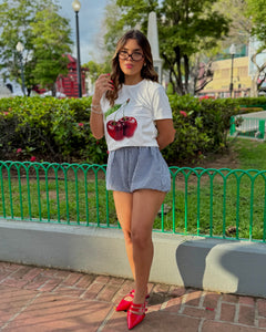jillian gingham bubble short