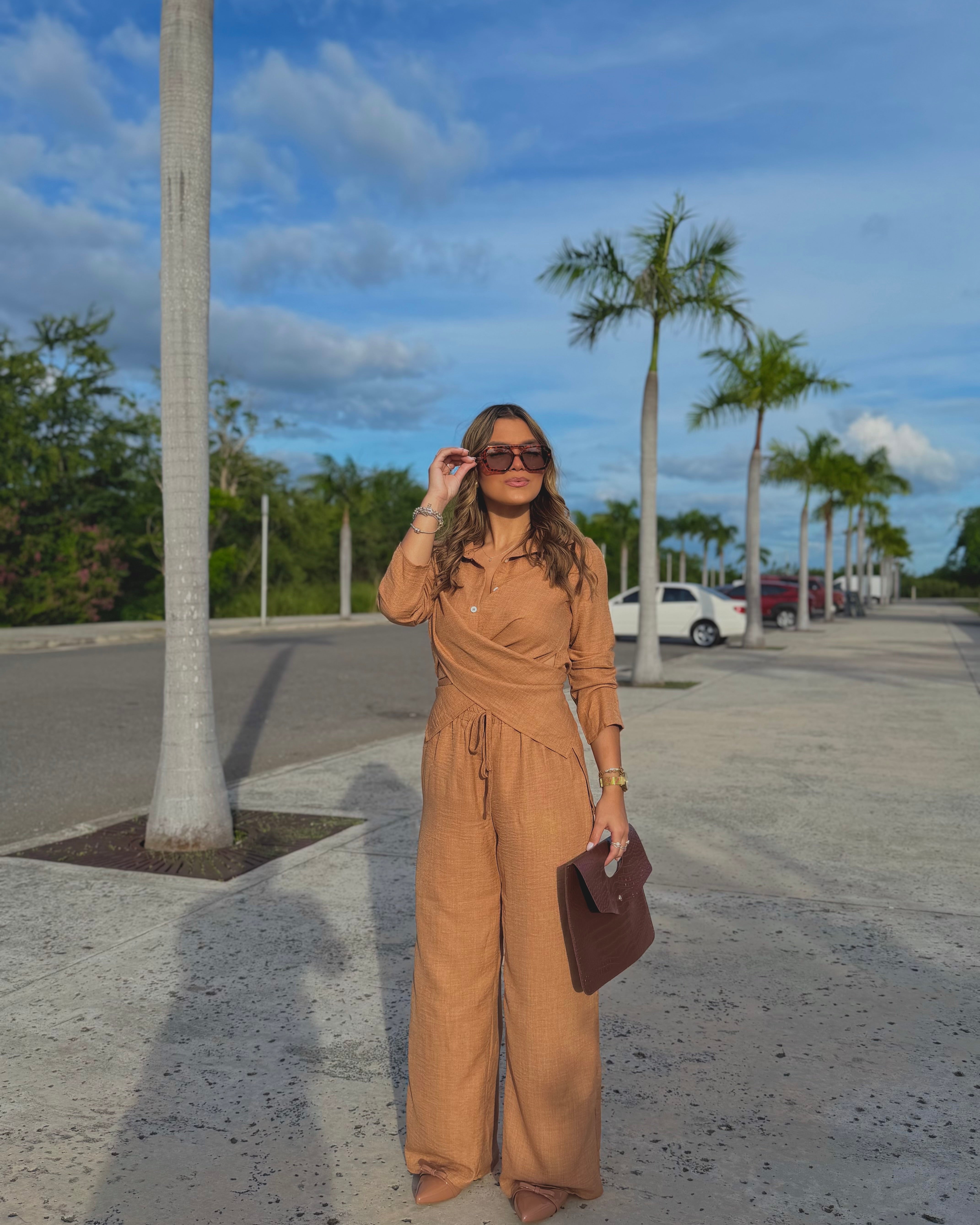 tatienne button down set caqui